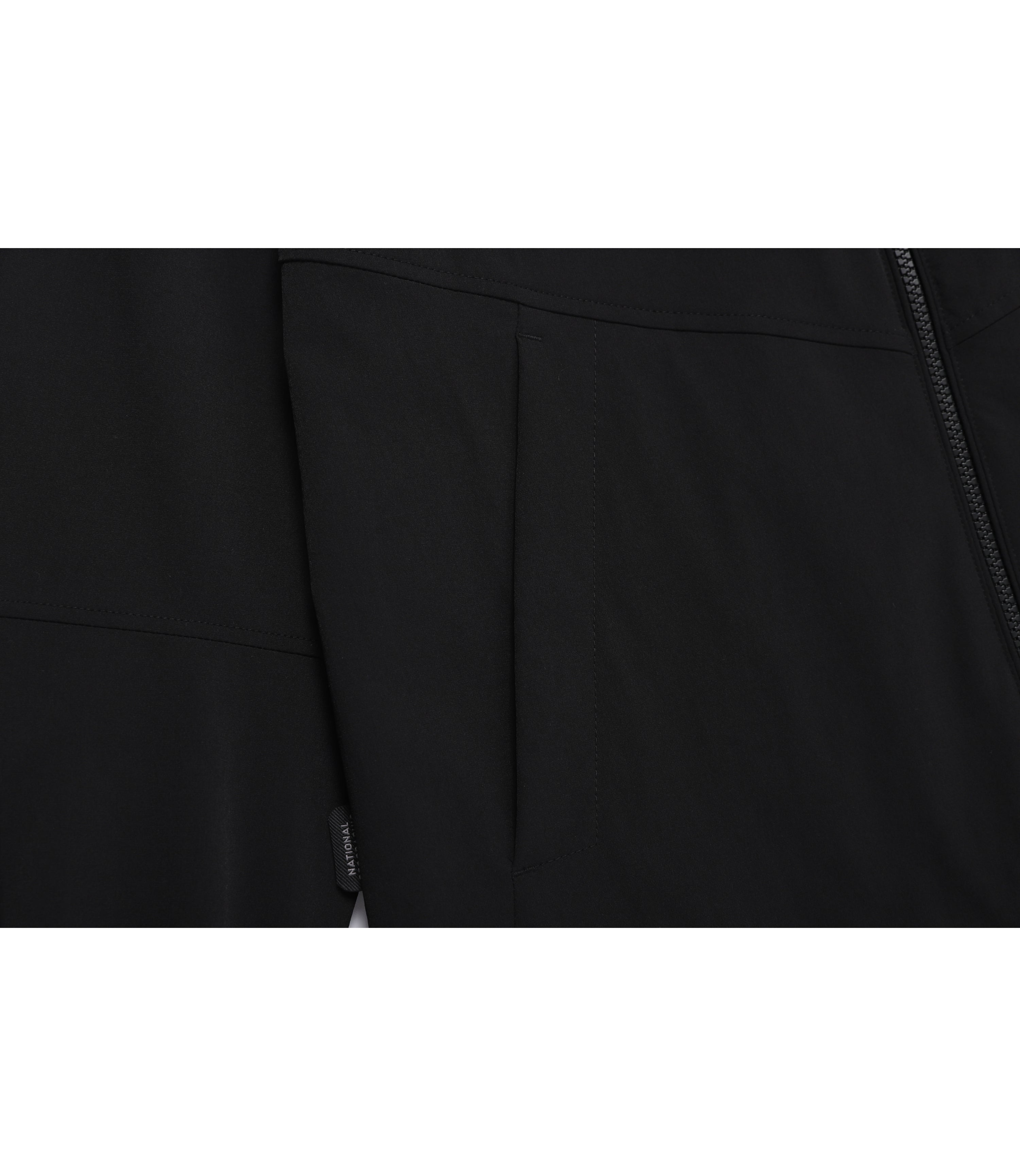 Unisex ARCHELON Woven Stretch Zip-Up Hoodie<br>BLACK