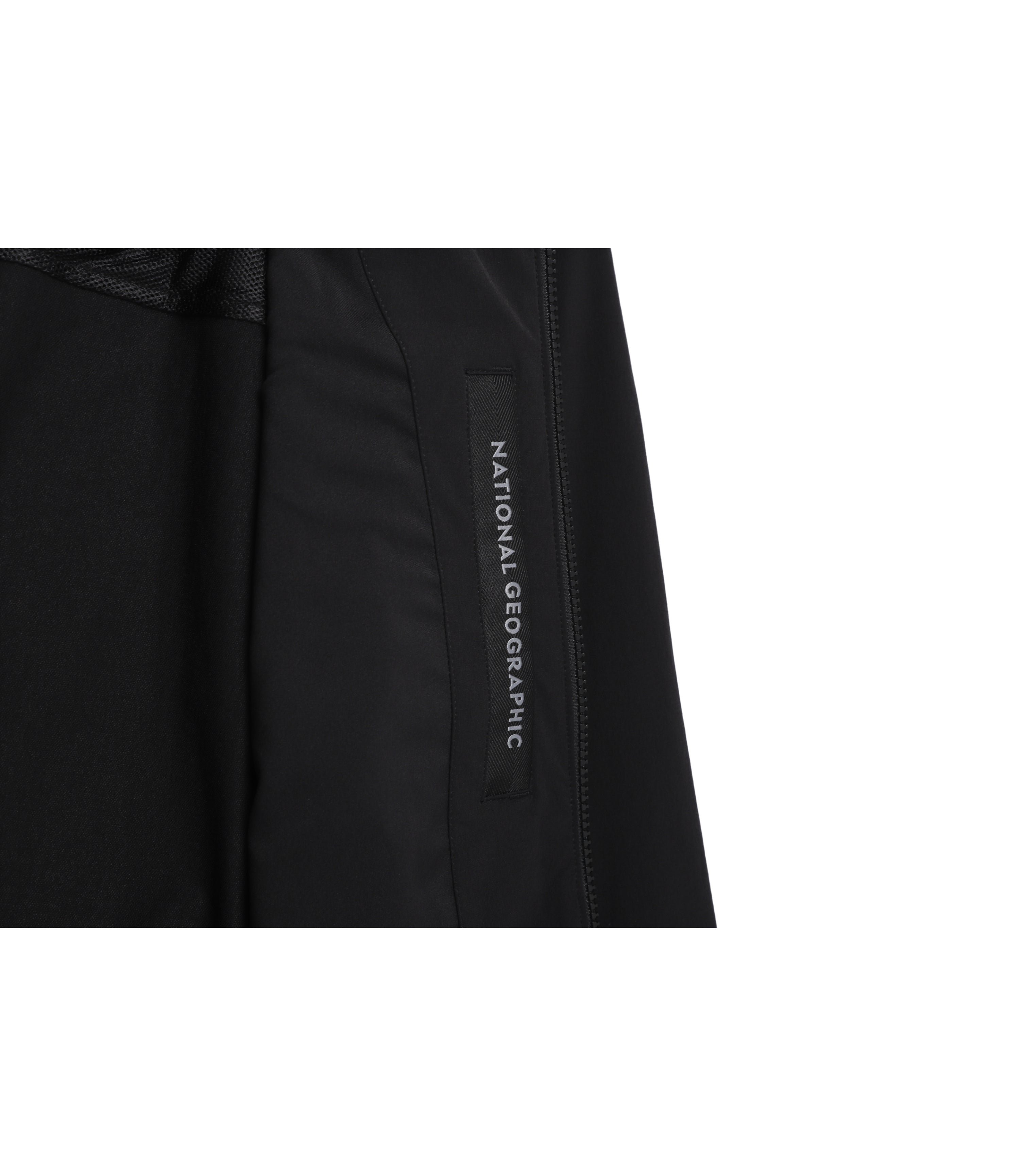 Unisex ARCHELON Woven Stretch Zip-Up Hoodie<br>BLACK