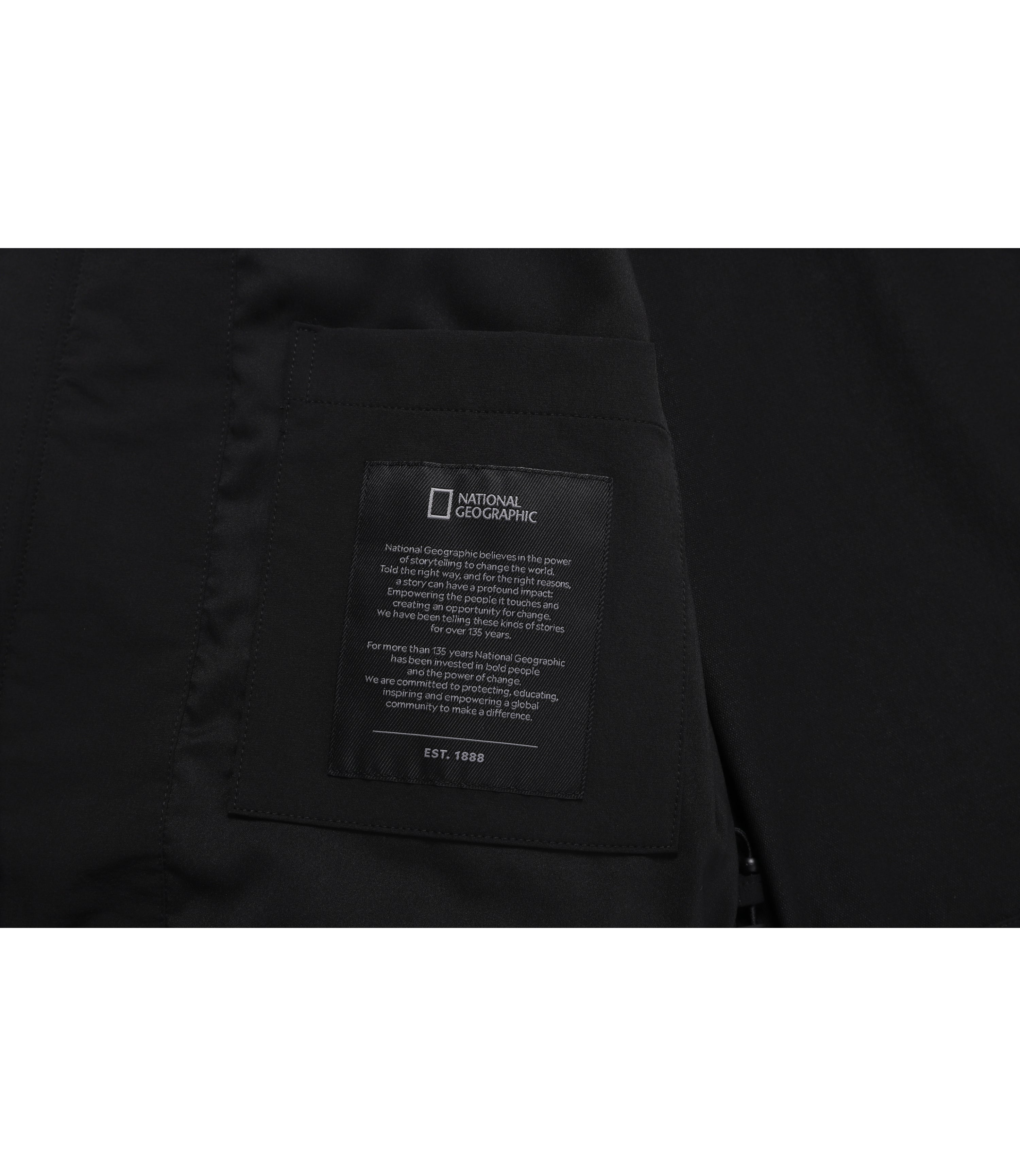 Unisex ARCHELON Woven Stretch Zip-Up Hoodie<br>BLACK