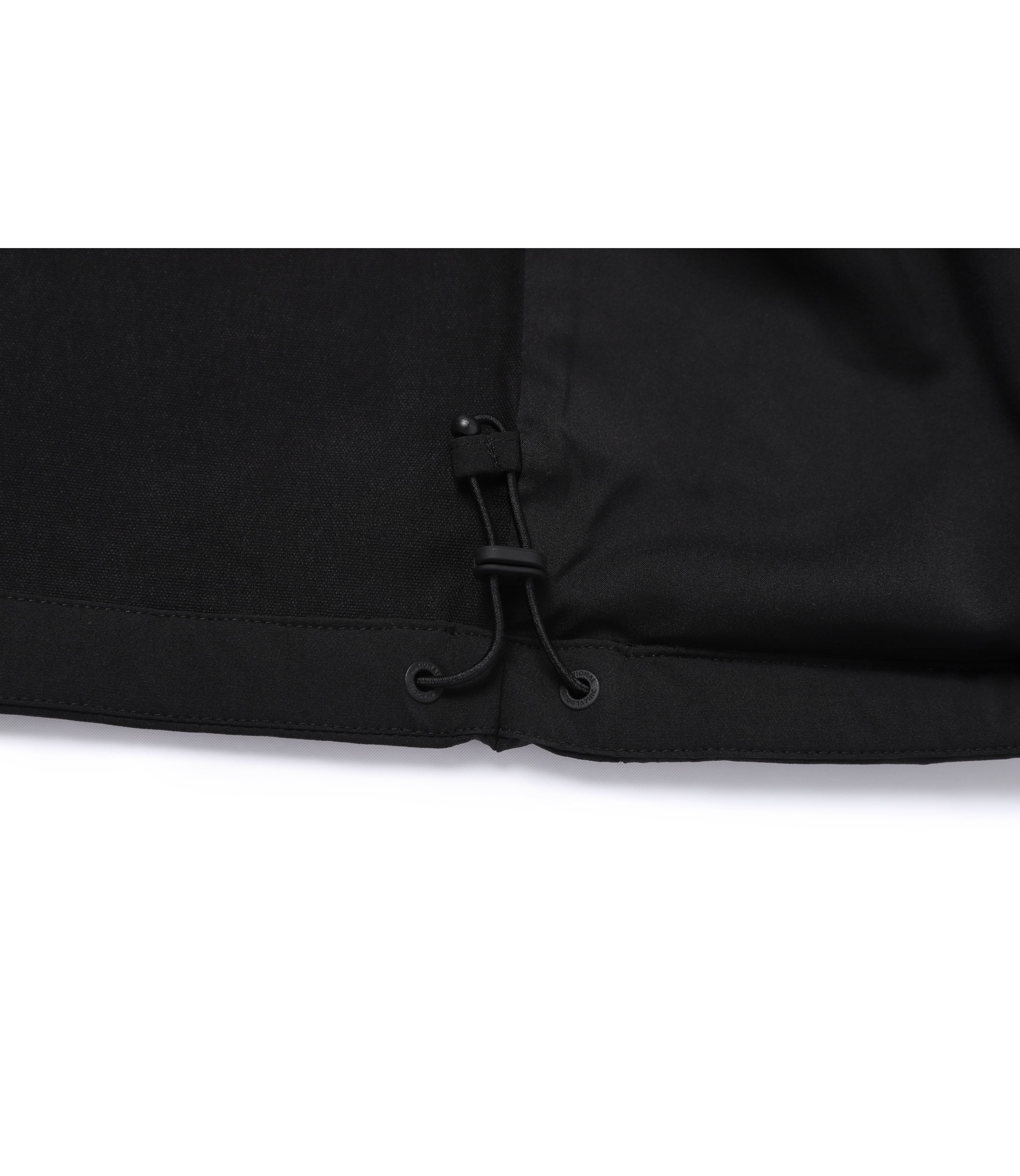 Unisex ARCHELON Woven Stretch Zip-Up Hoodie<br>BLACK