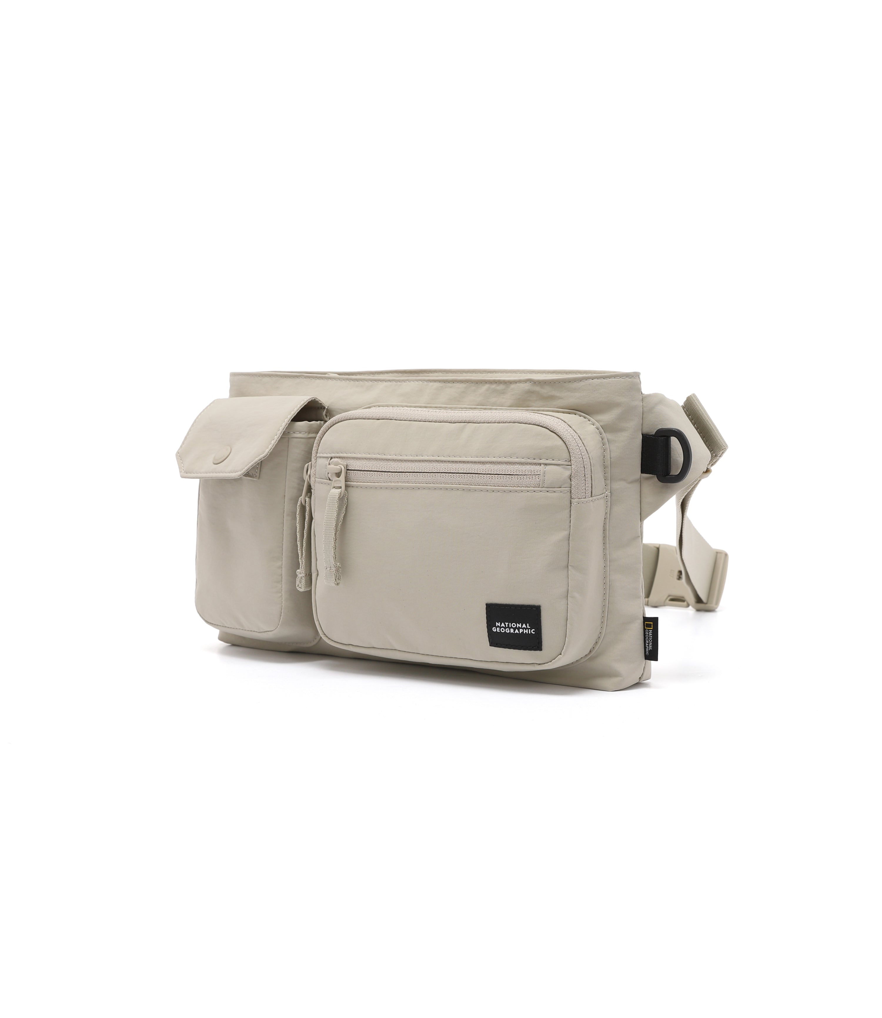 ADELIE Light Wide Crossbody Bag<br>BEIGE