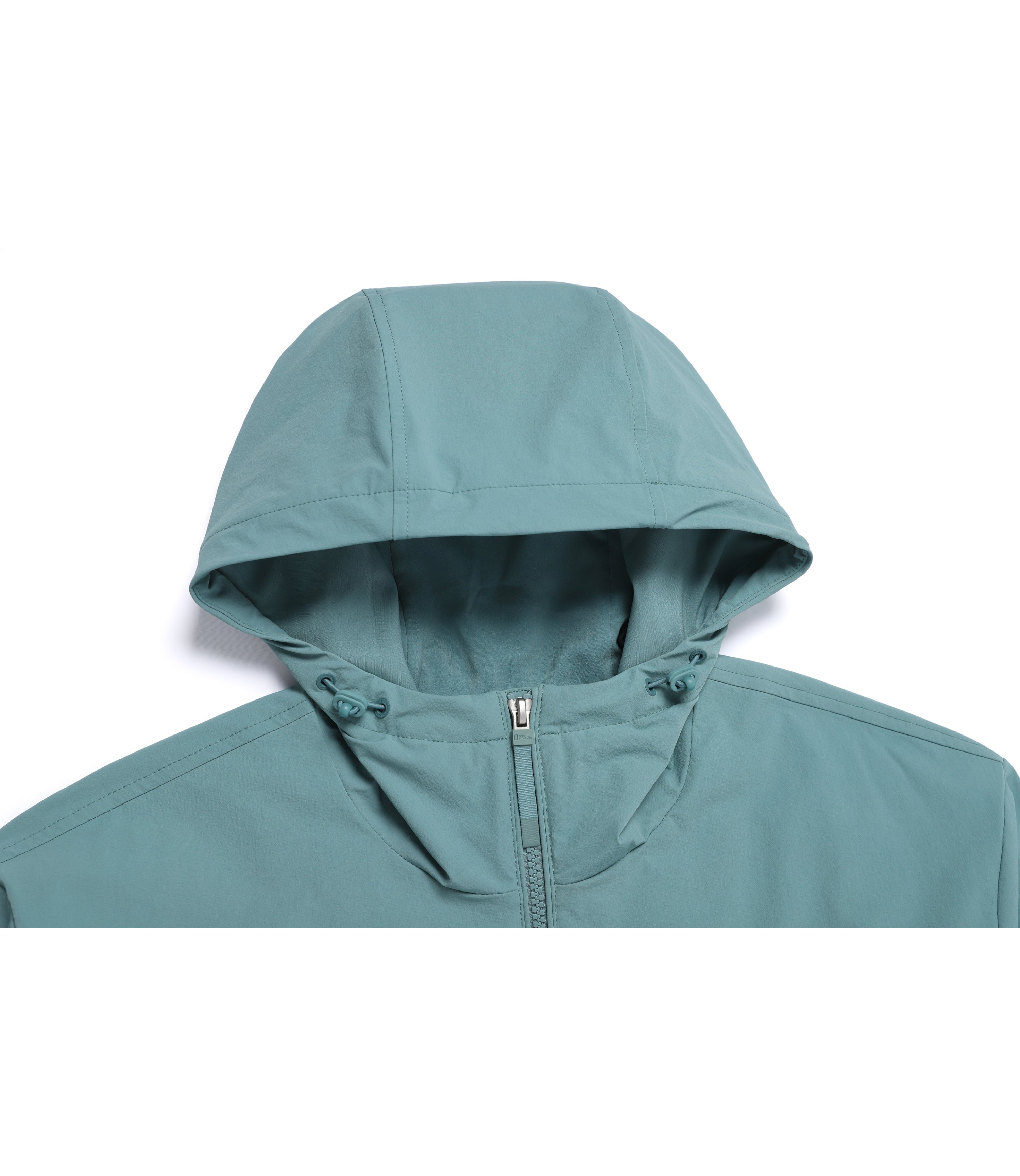 Unisex ARCHELON Woven Stretch Zip-Up Hoodie<br>LIGHT TEAL GREEN