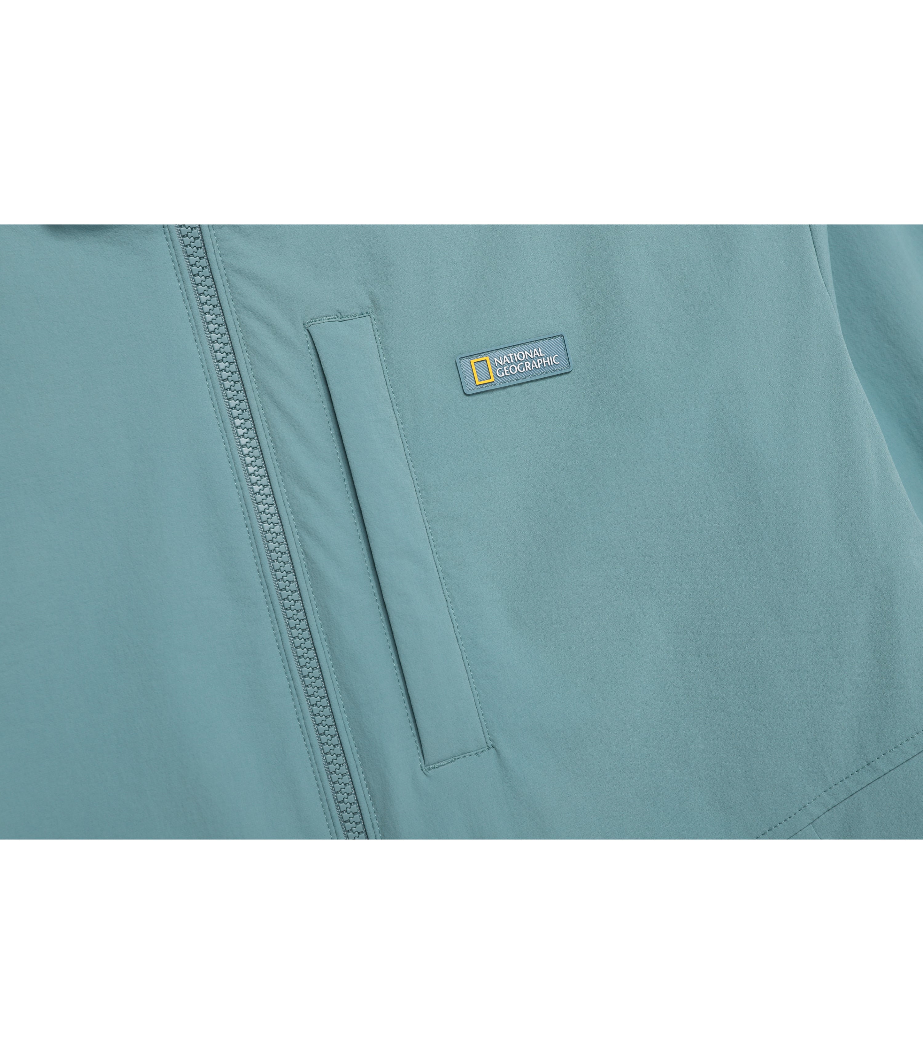 Unisex ARCHELON Woven Stretch Zip-Up Hoodie<br>LIGHT TEAL GREEN