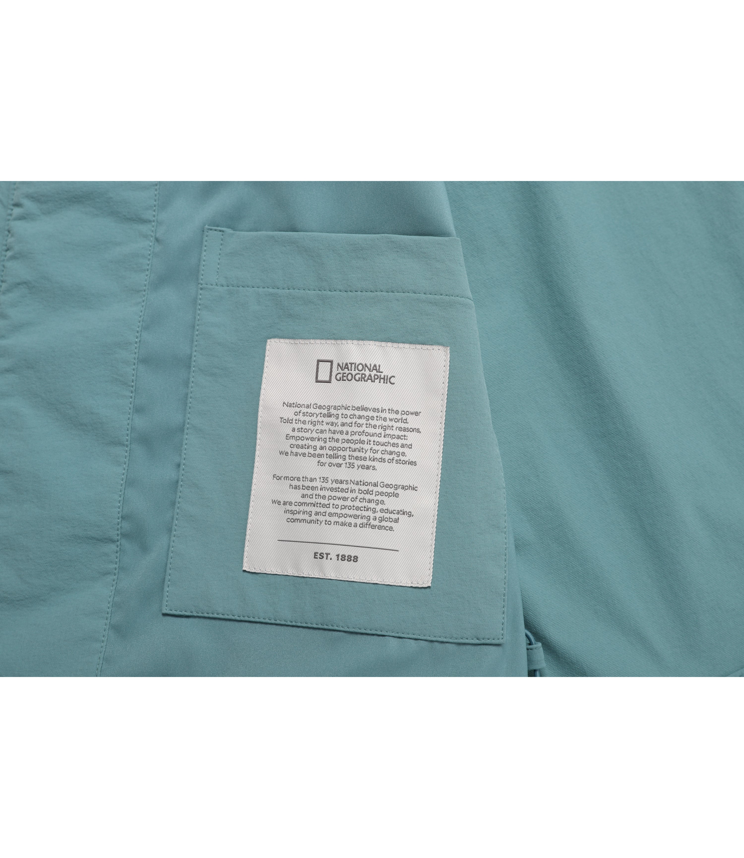 Unisex ARCHELON Woven Stretch Zip-Up Hoodie<br>LIGHT TEAL GREEN