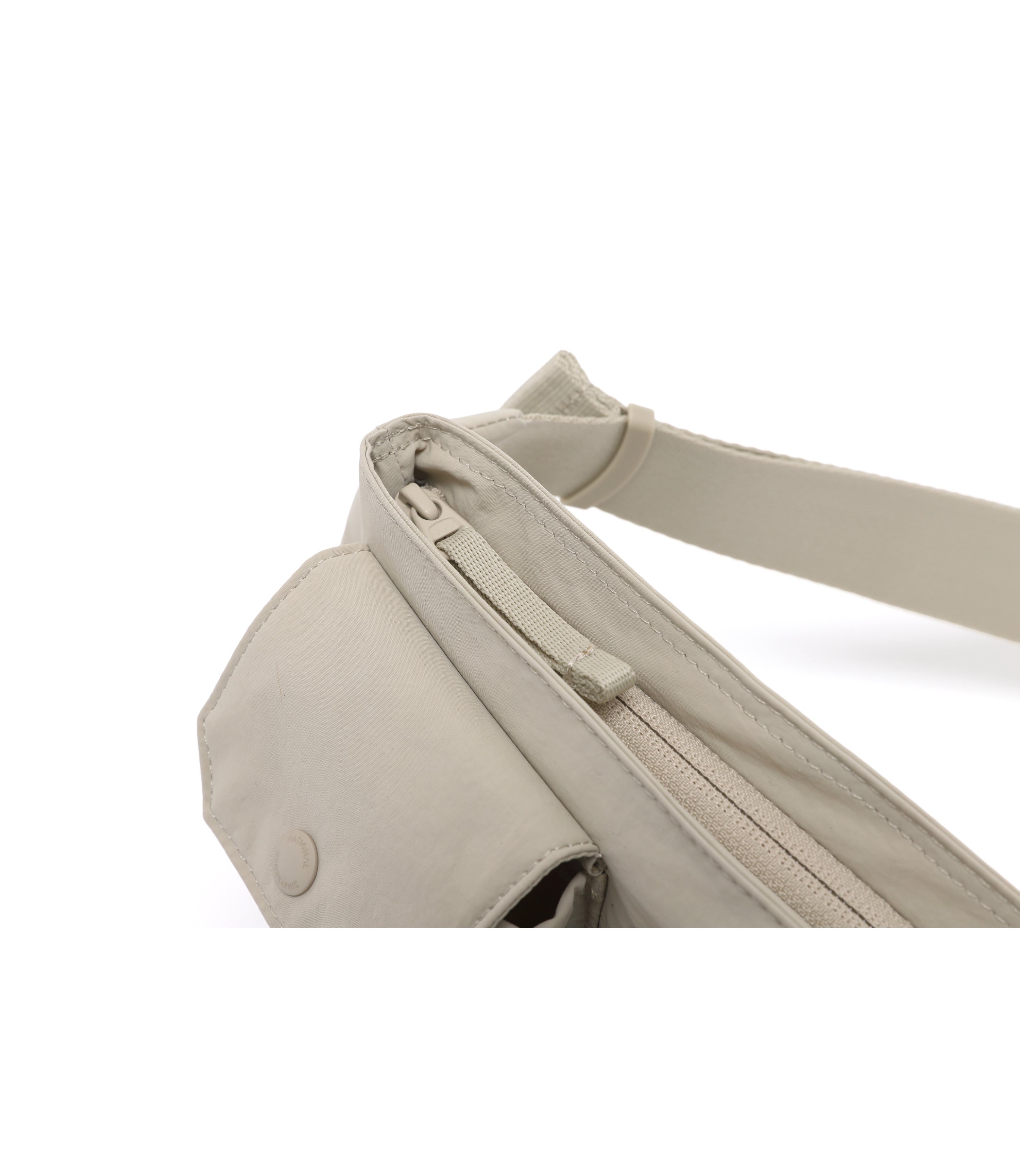 ADELIE Light Wide Crossbody Bag<br>BEIGE