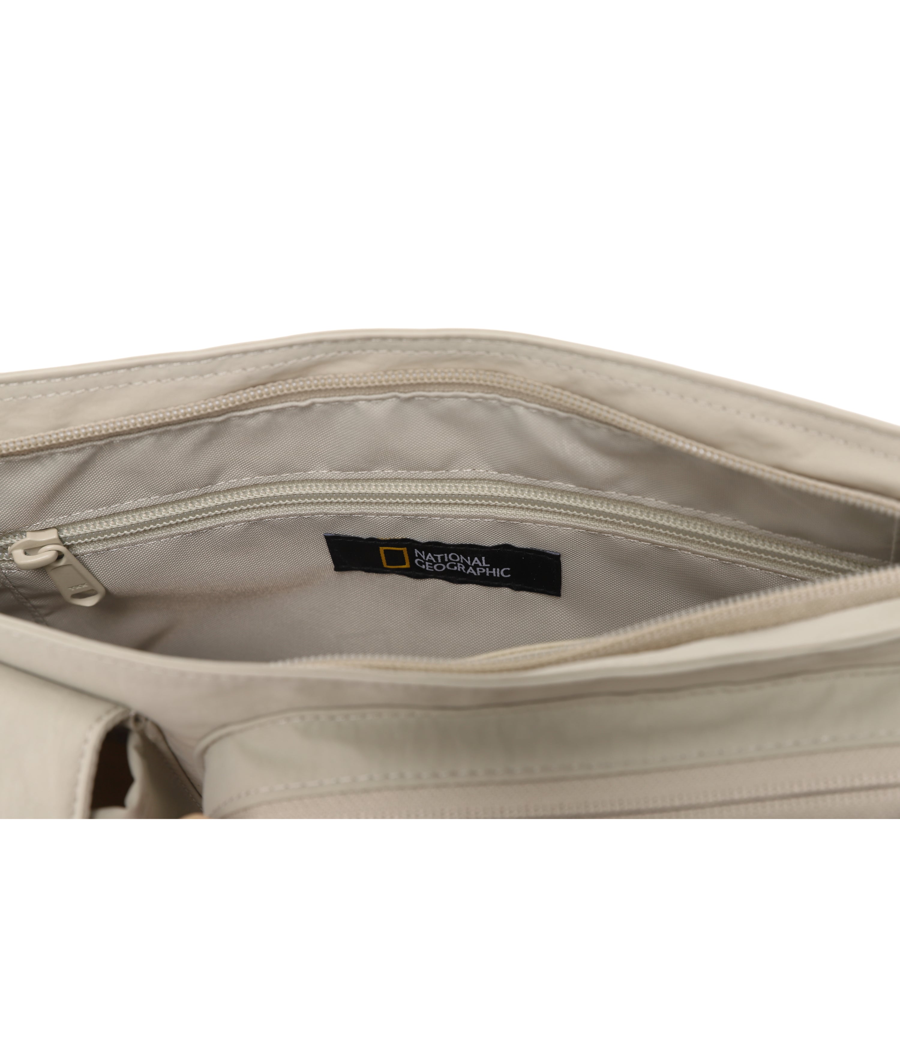 ADELIE Light Wide Crossbody Bag<br>BEIGE