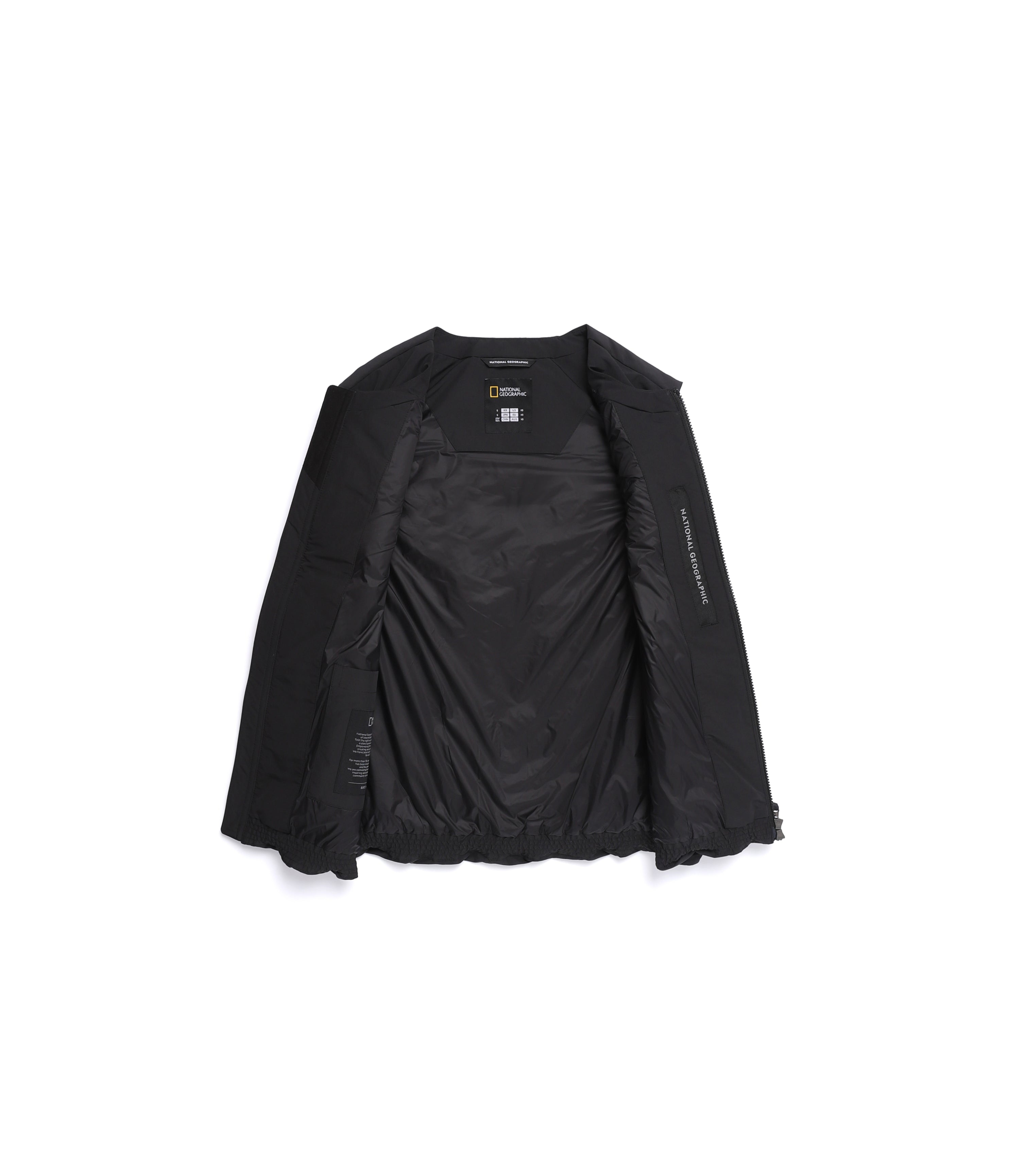 Unisex HERON U-Neck Lightweight Goose Down Vest<br>BLACK
