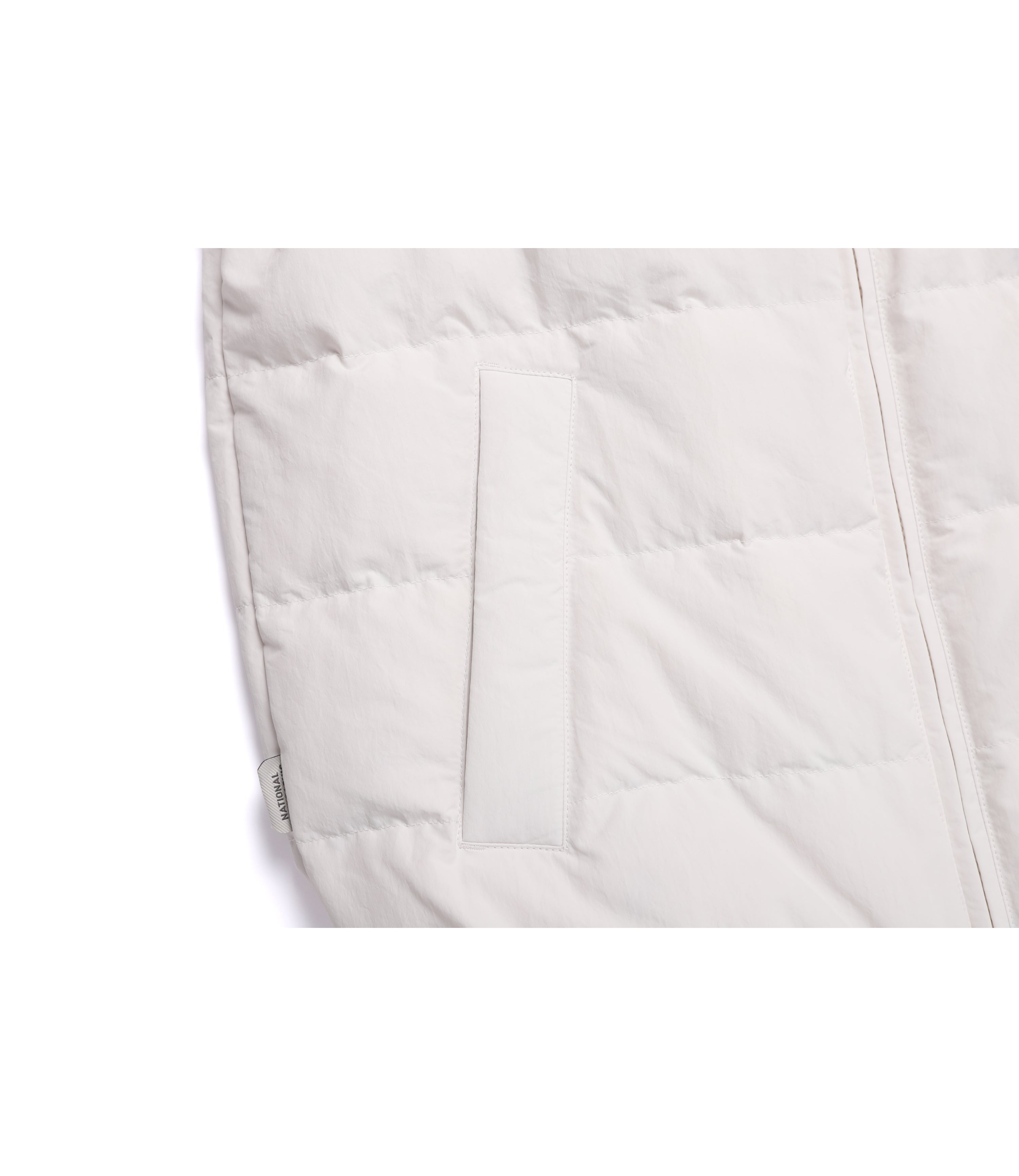 Unisex HERON U-Neck Lightweight Goose Down Vest<br>CRYSTAL BEIGE