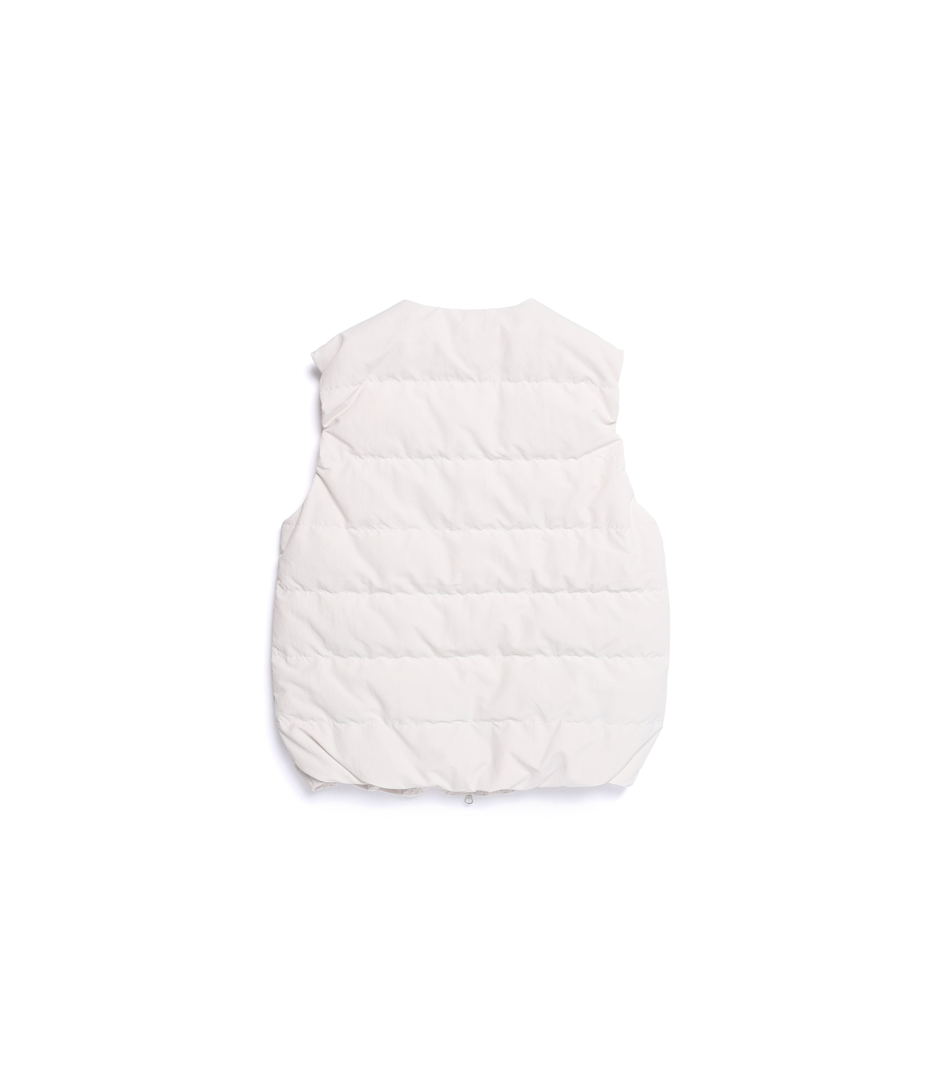 Unisex HERON U-Neck Lightweight Goose Down Vest<br>CRYSTAL BEIGE