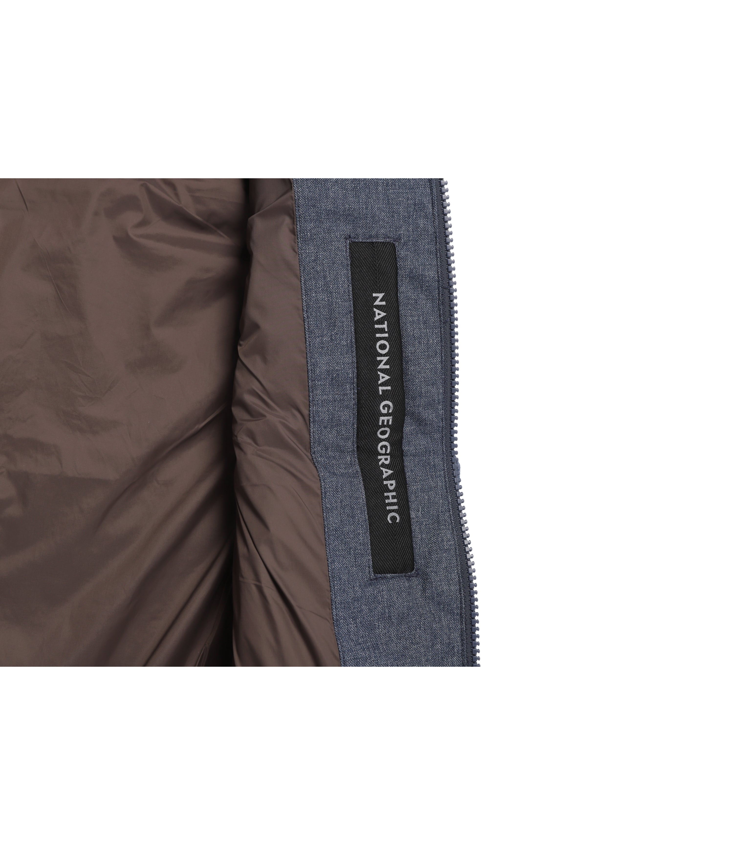 Unisex HERON U-Neck Lightweight Goose Down Vest (Denim)<br>INDIGO