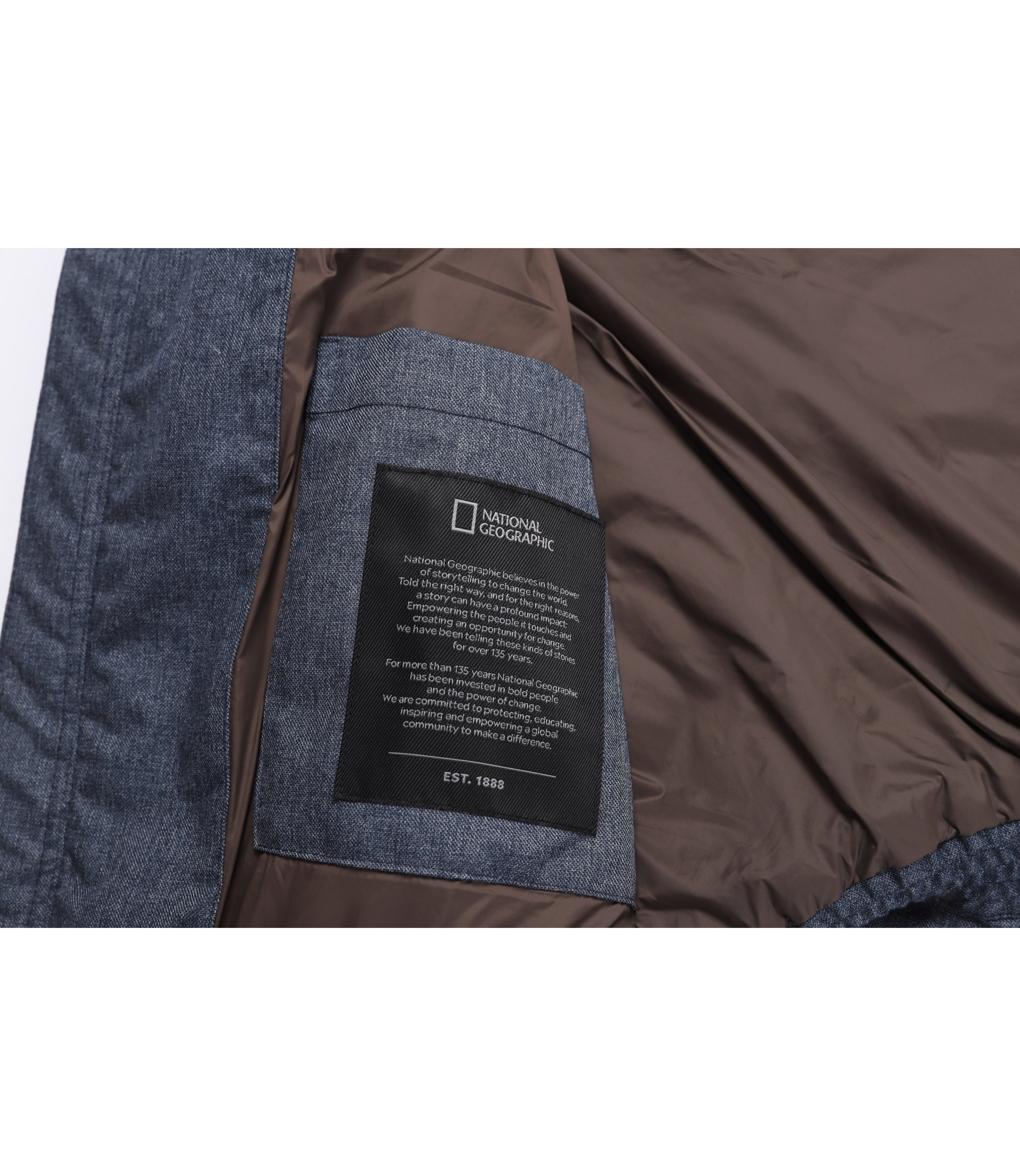Unisex HERON U-Neck Lightweight Goose Down Vest (Denim)<br>INDIGO