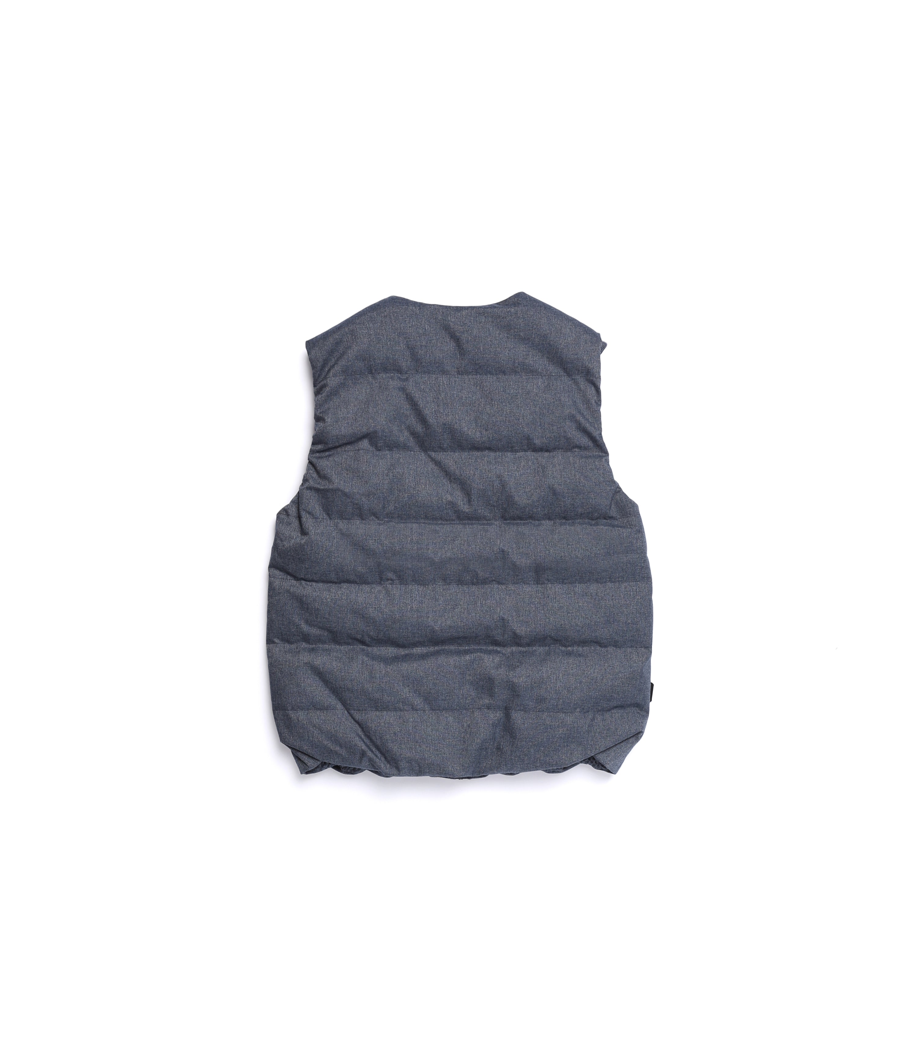 Unisex HERON U-Neck Lightweight Goose Down Vest (Denim)<br>INDIGO