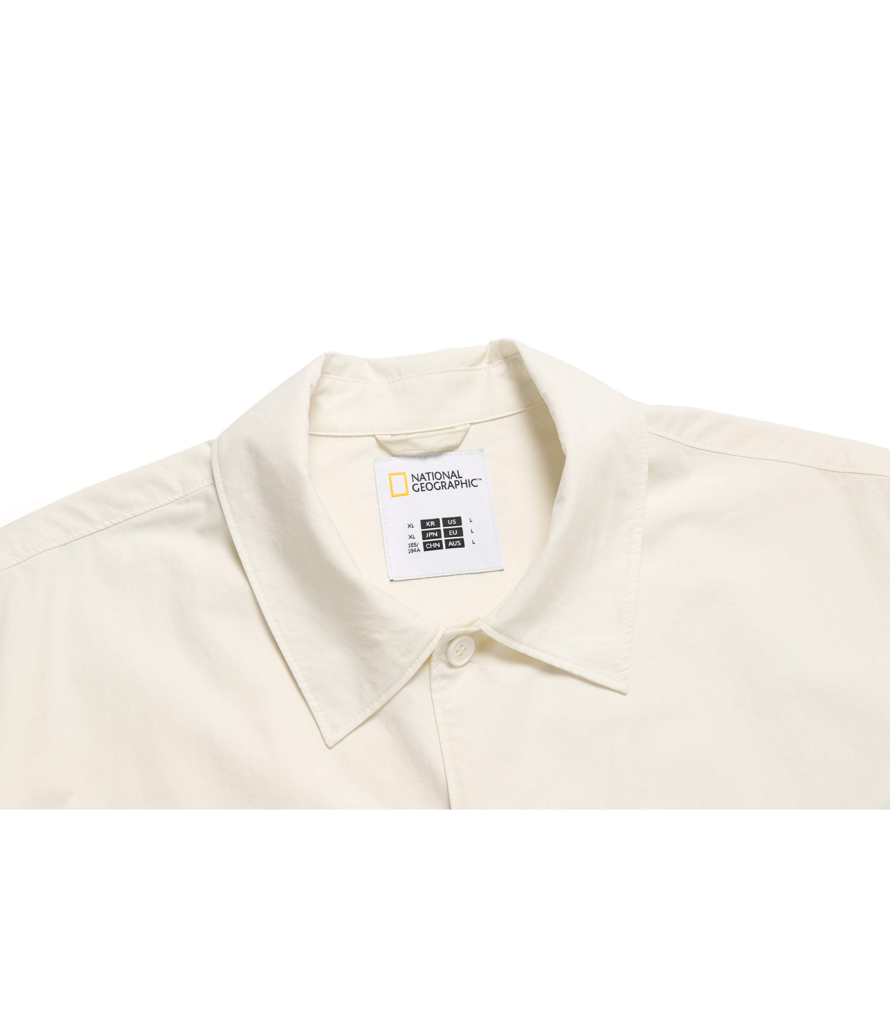 Men's Cotton Pocket Short Sleeve Shirts<br>CRYSTAL BEIGE