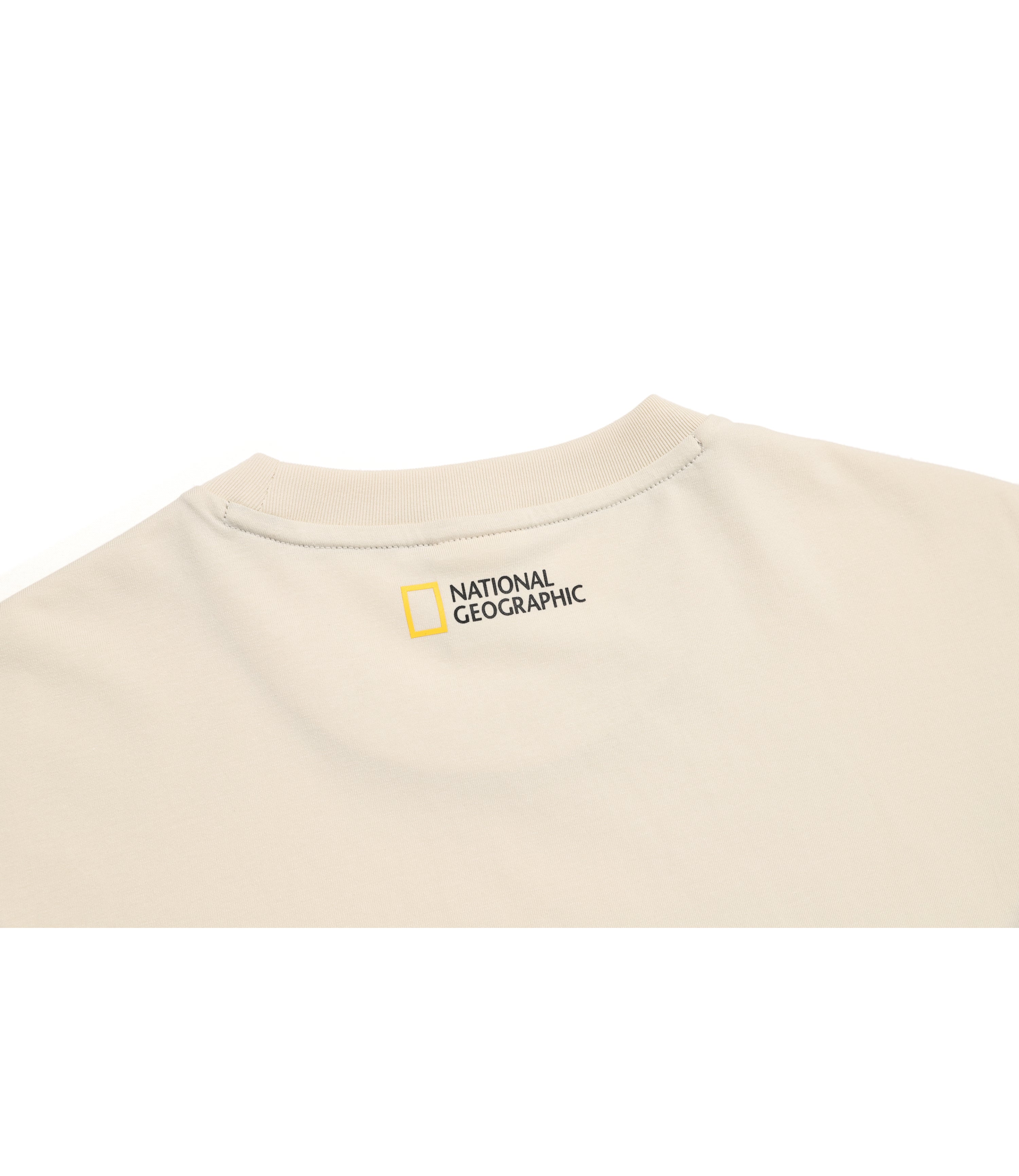Unisex Animal Graphic Semi-Over Fit Eco Short Sleeve Tee<br>L/BEIGE