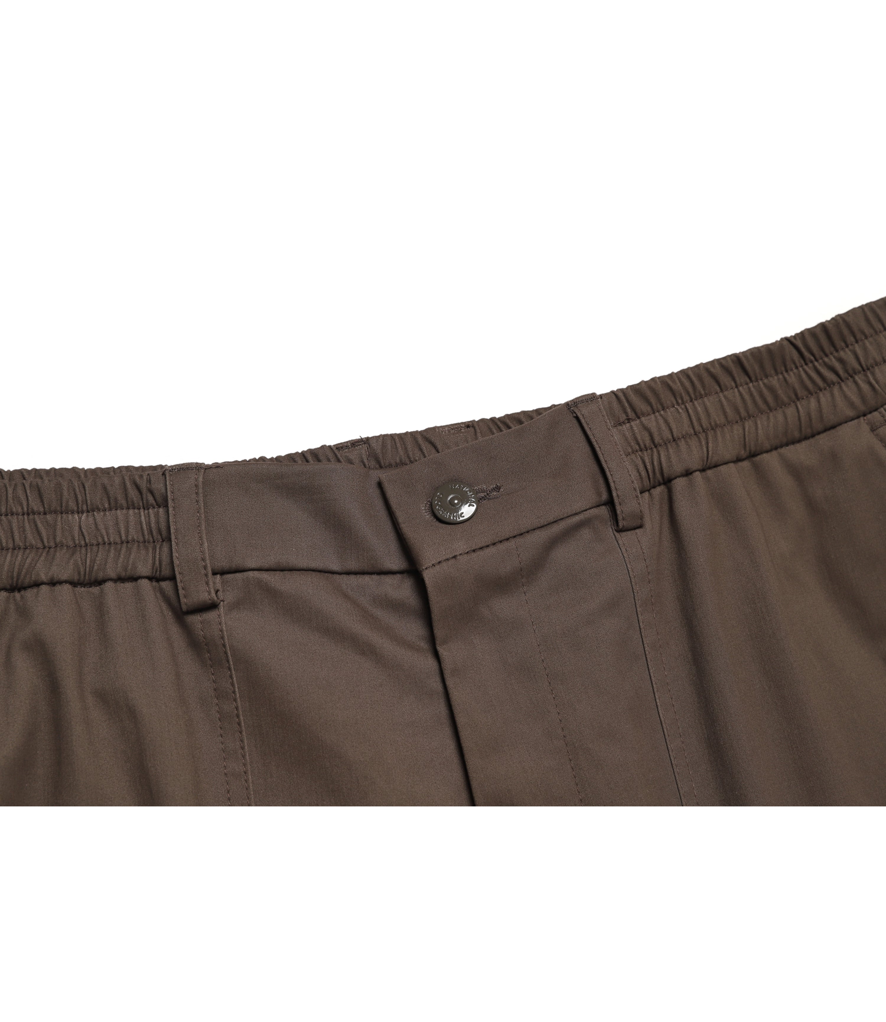 Men's Cotton Wide Pants<br>BROWN