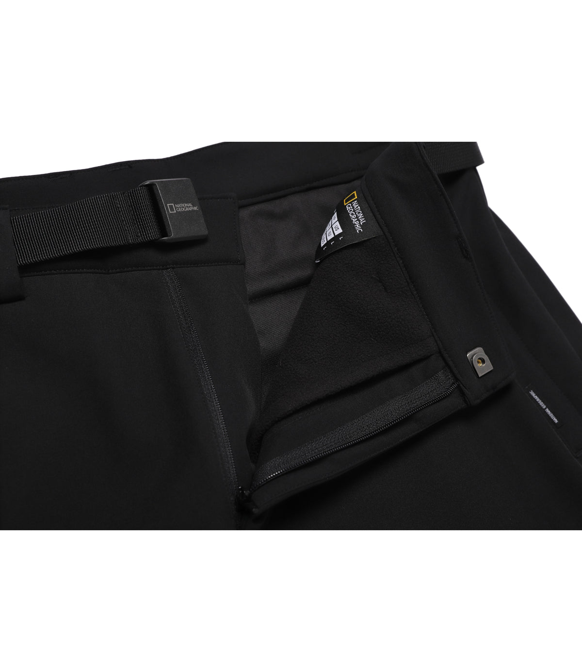 Men's Fleece Warm Basic Pants<br>BLACK