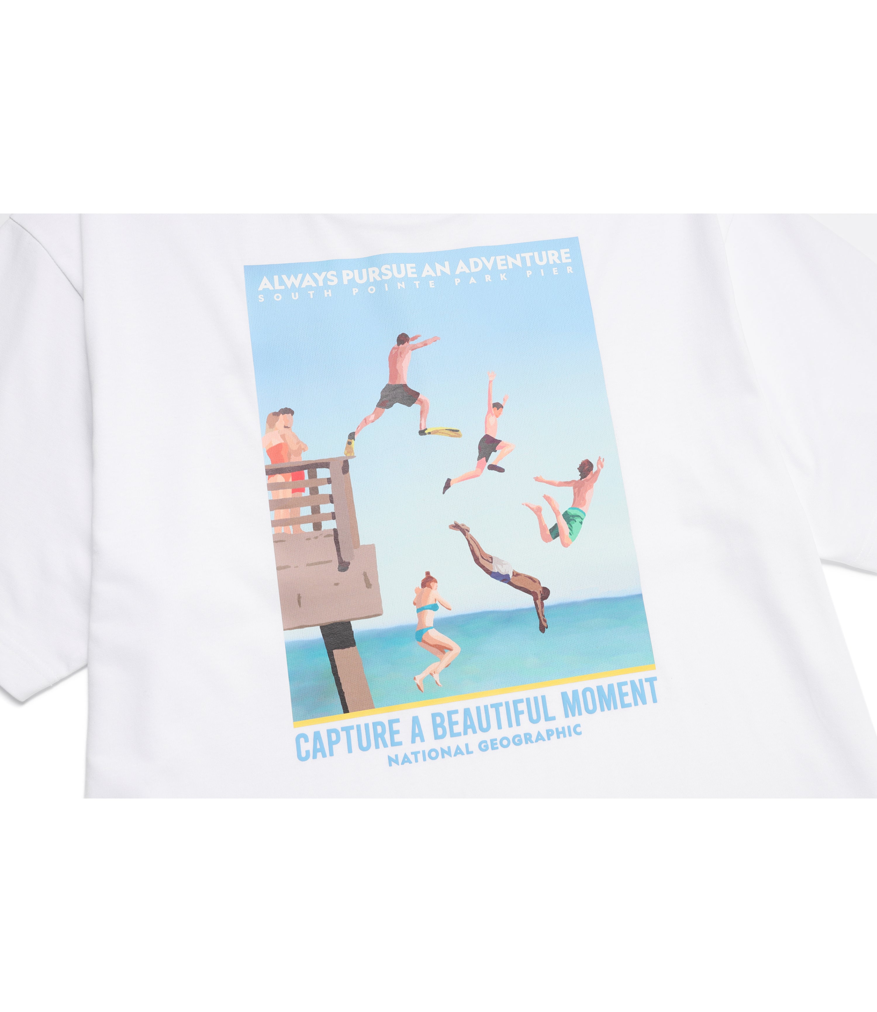 Unisex Miami Summer Graphic Short Sleeve Tee 1<br>WHITE