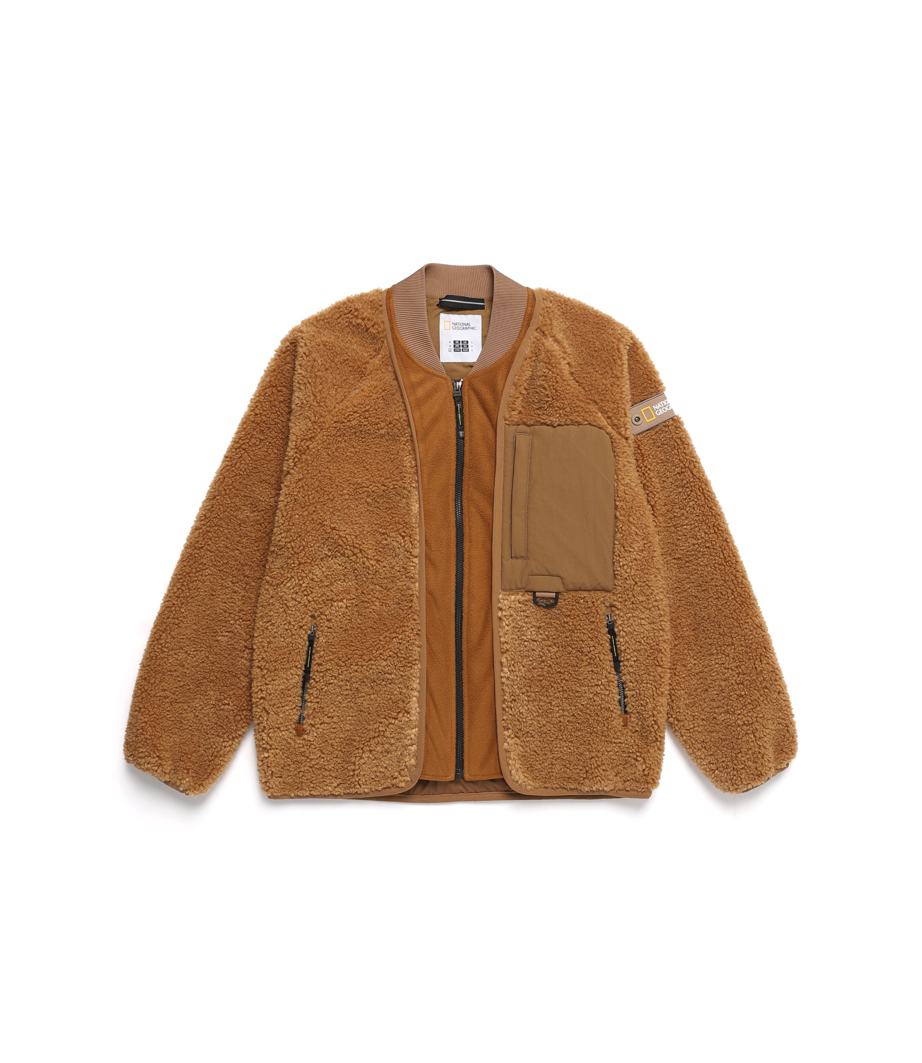 Unisex NRN Faux Fur Convertible Cardigan<br>TAN