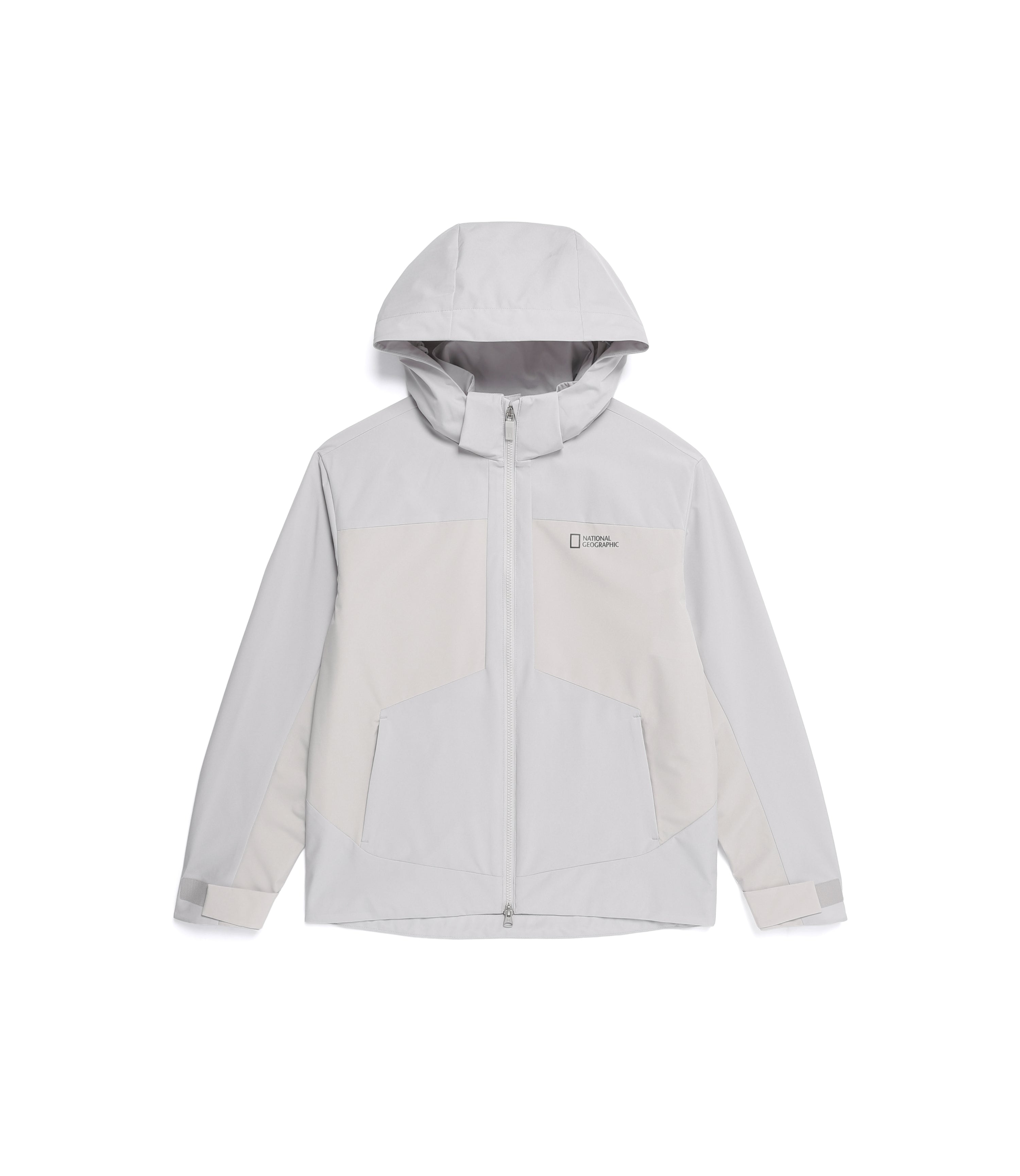Unisex ASCELLA Color Block Detachable Hooded Jacket<br>L/GREY