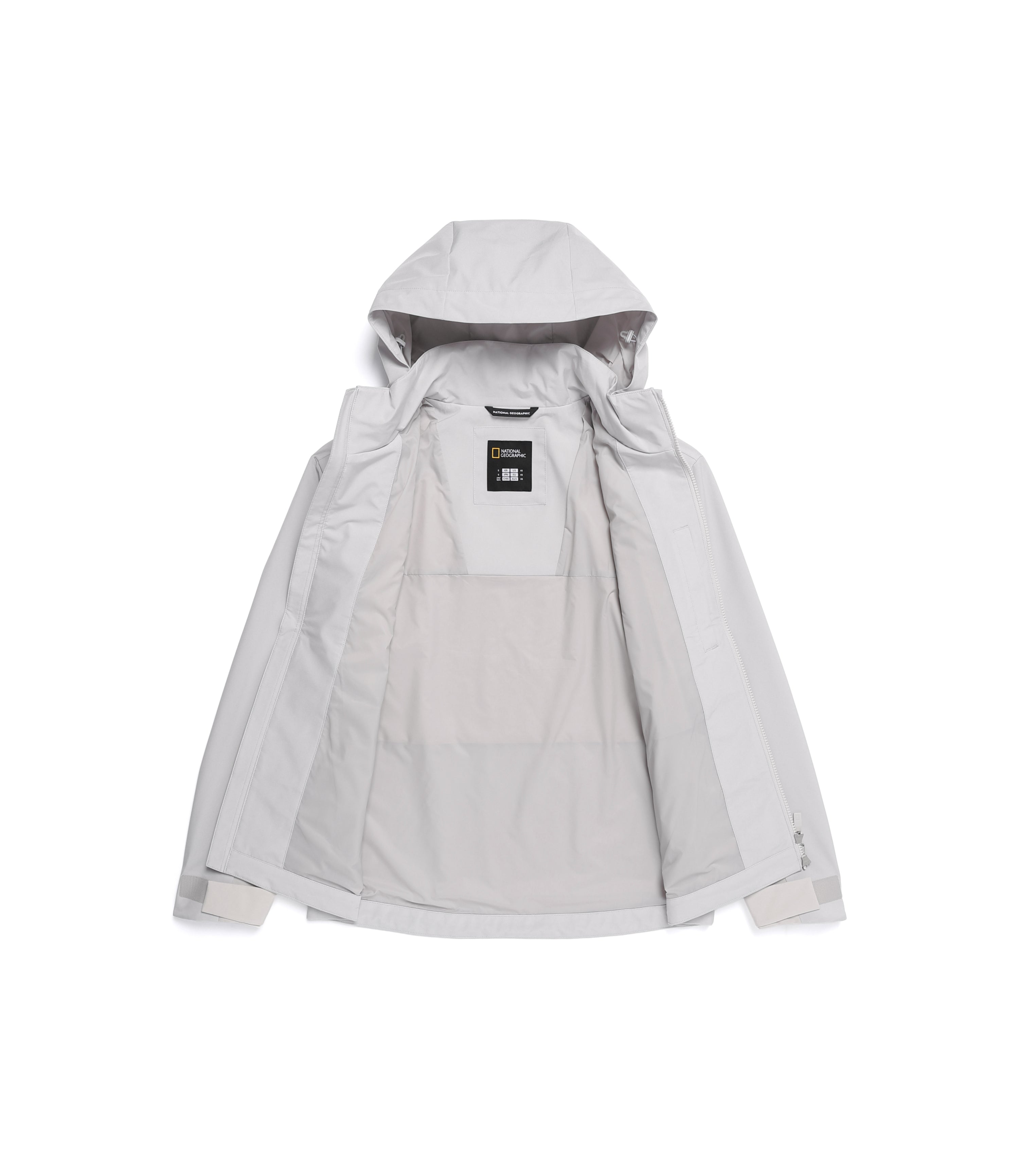 Unisex ASCELLA Color Block Detachable Hooded Jacket<br>L/GREY