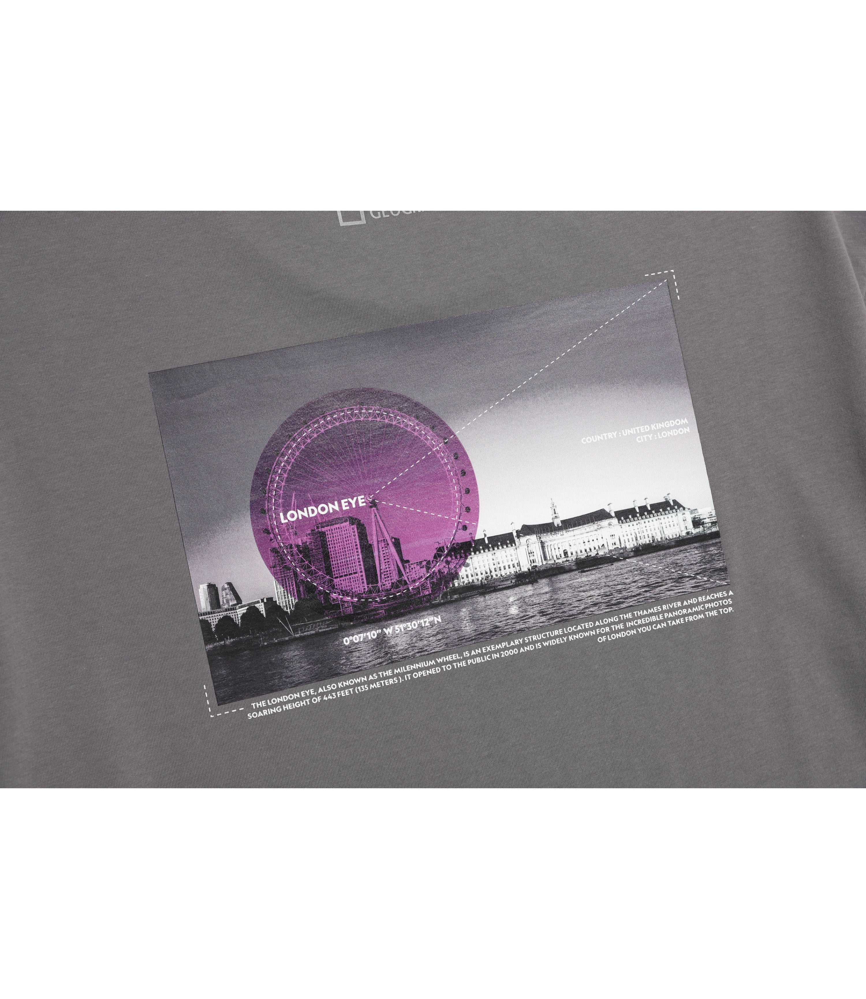 Unisex URBAN CITY Graphic Short Sleeve Tee 2<br>STONE GREY