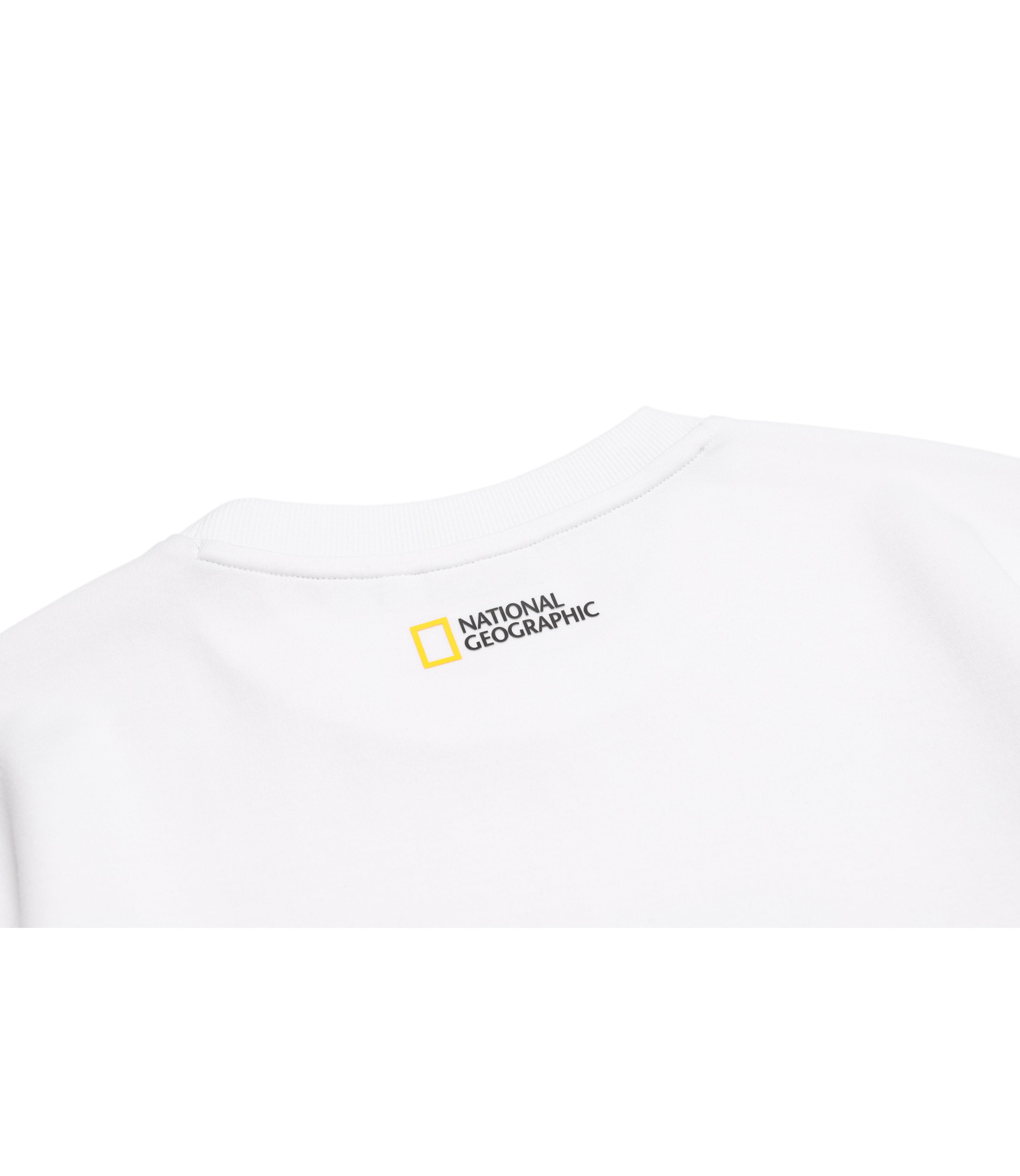 Unisex Big LOGO Long Sleeve Round Neck Tee<br>WHITE