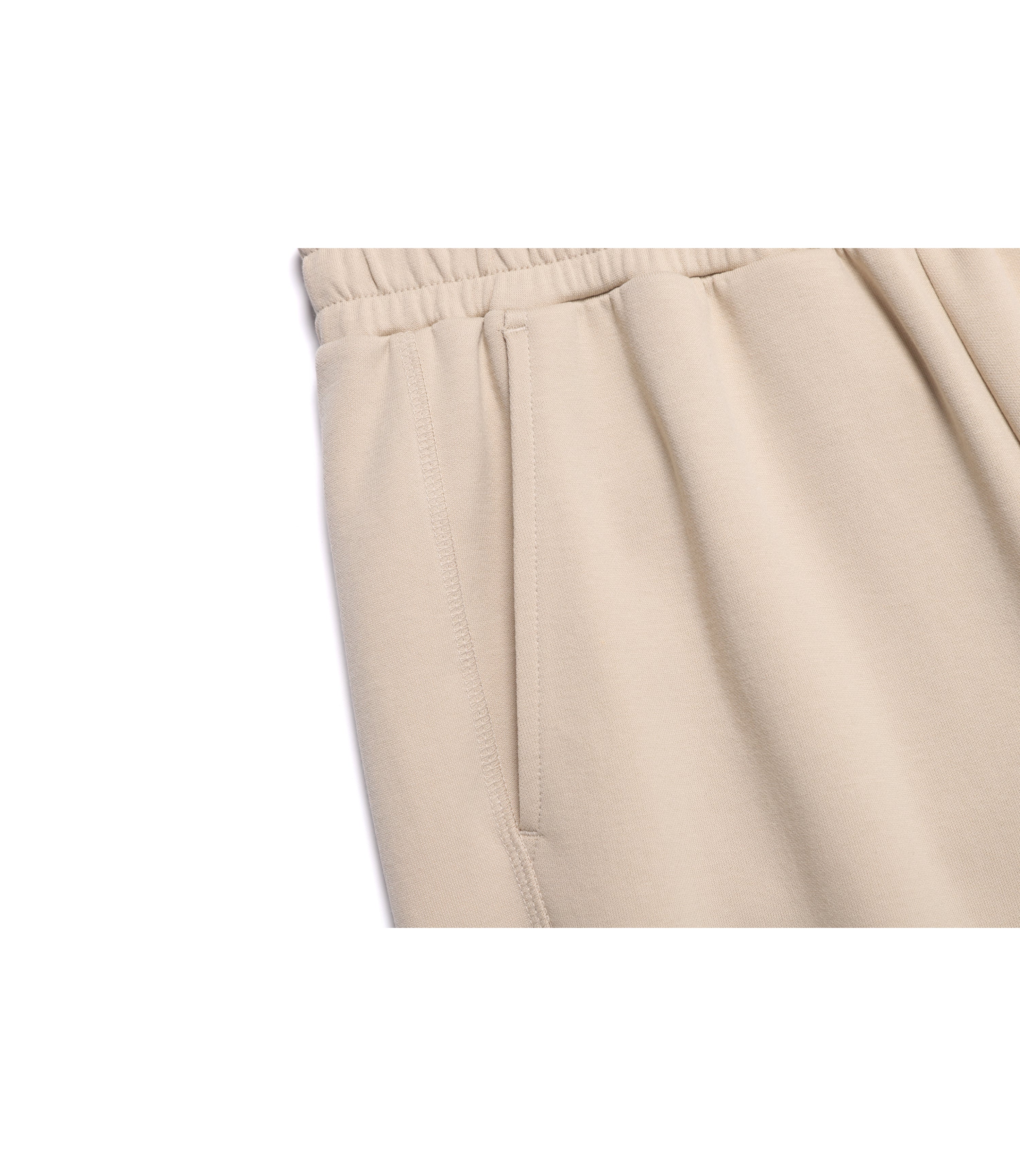 Unisex LONTRA Basic Fit Straight Sweatpants<br>L/BEIGE