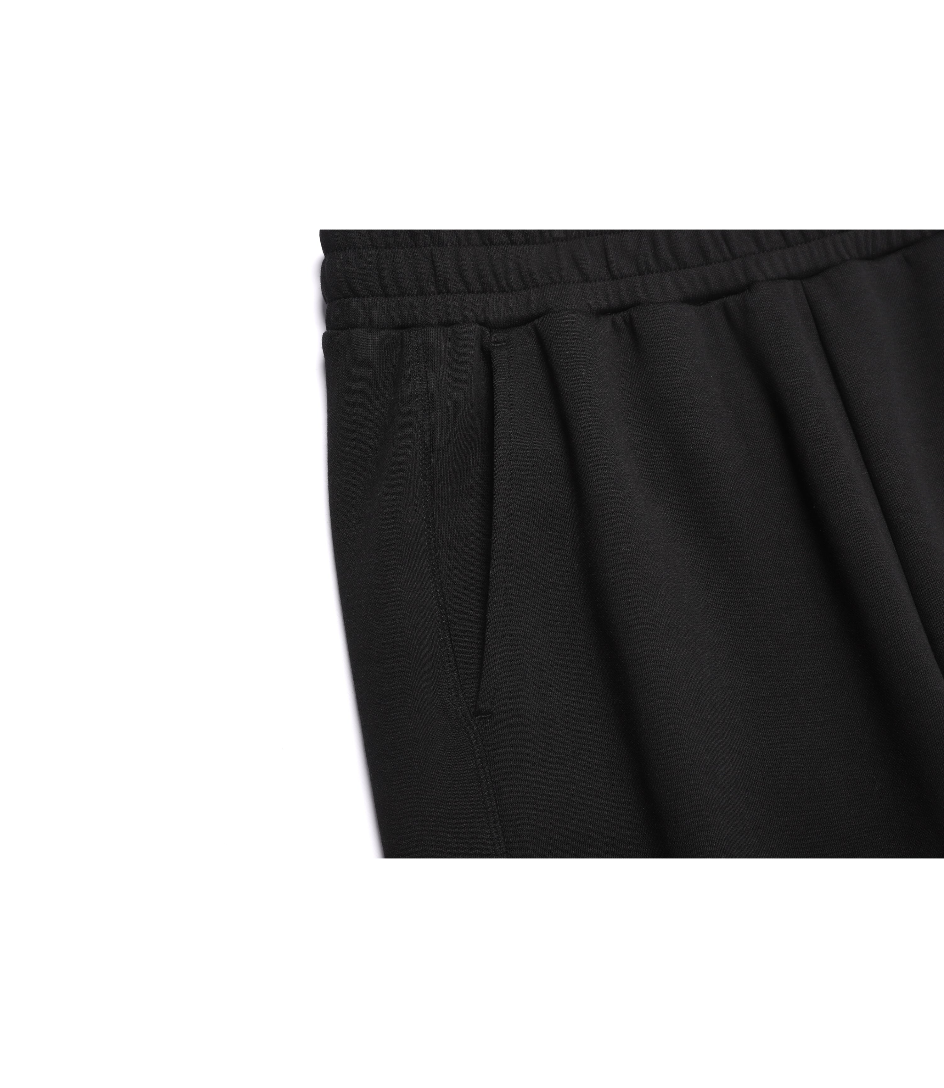 Unisex LONTRA Basic Fit Straight Sweatpants<br>BLACK