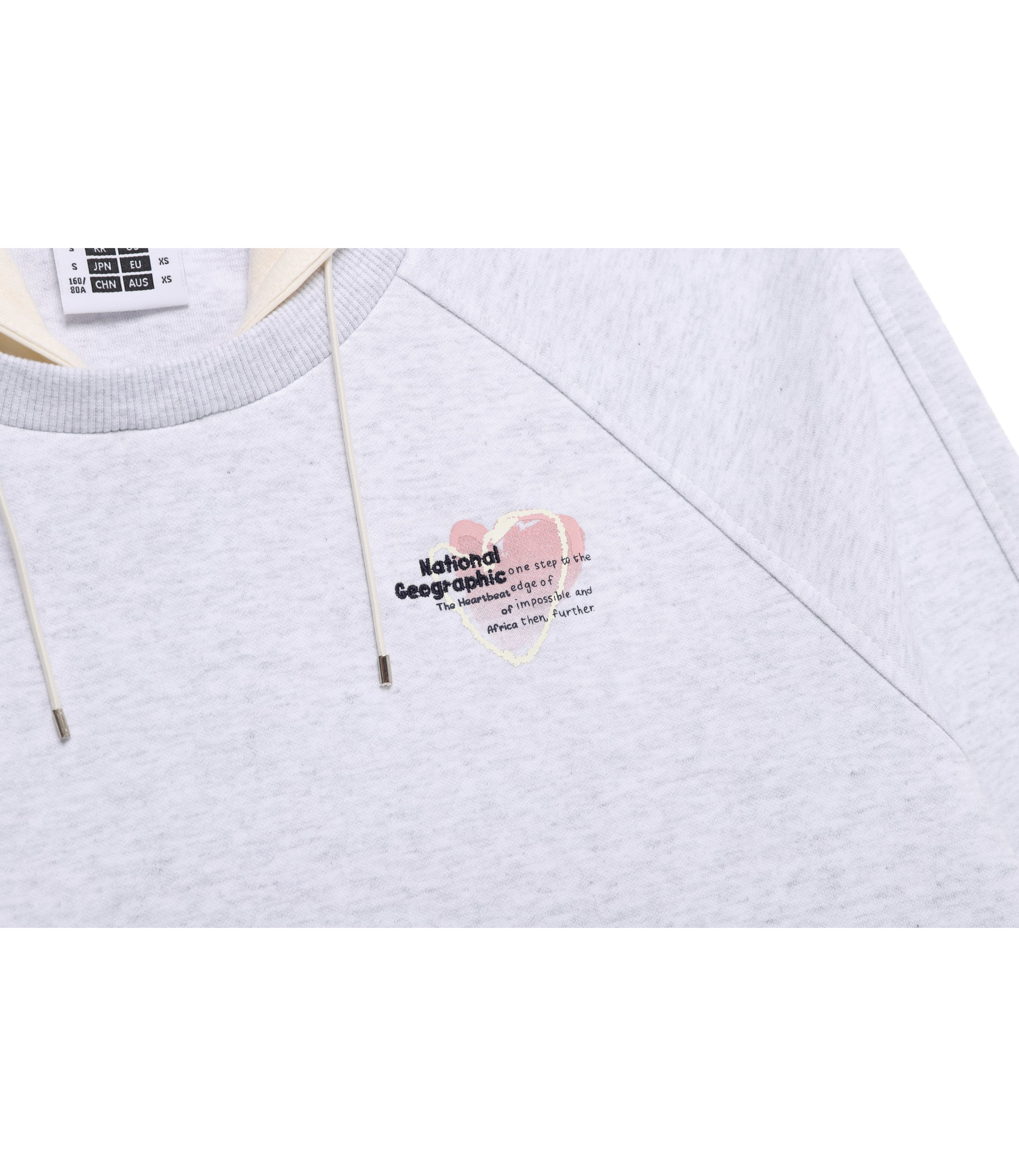 Women's LONTRA Semi-Over Fit Hybrid Hoodie<br>LM/GREY