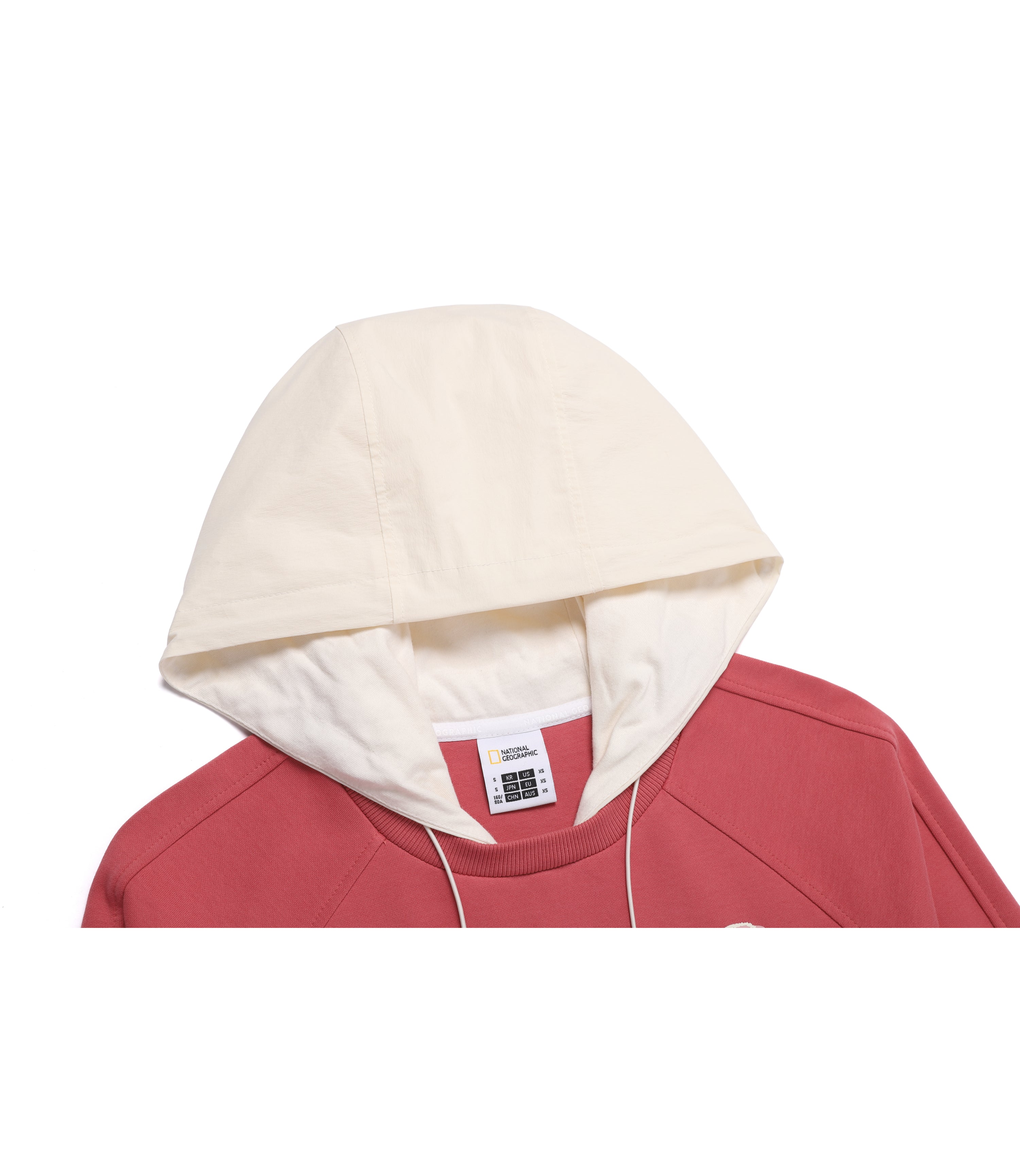 Women's LONTRA Semi-Over Fit Hybrid Hoodie<br>ROSE