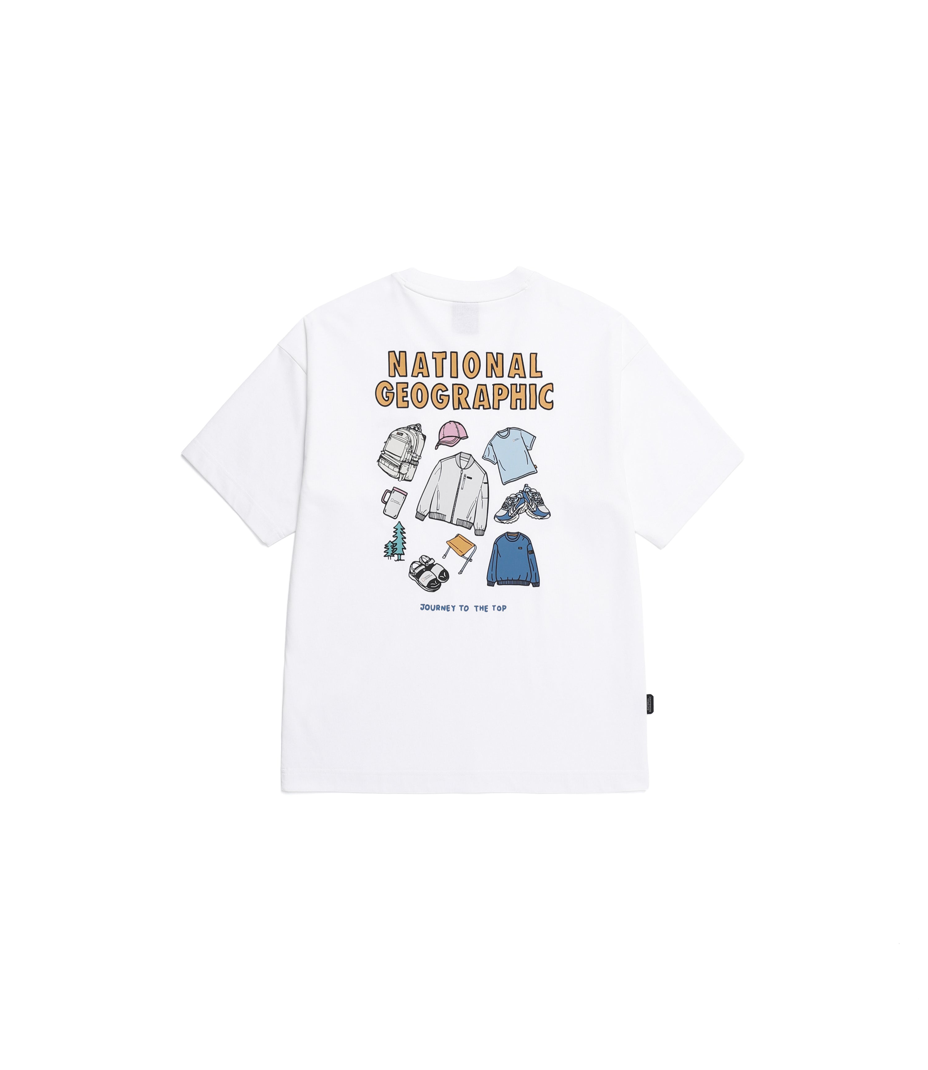 [Online Exclusive] Unisex Semi-Over Fit Graphic Short Sleeve Tee<br>WHITE