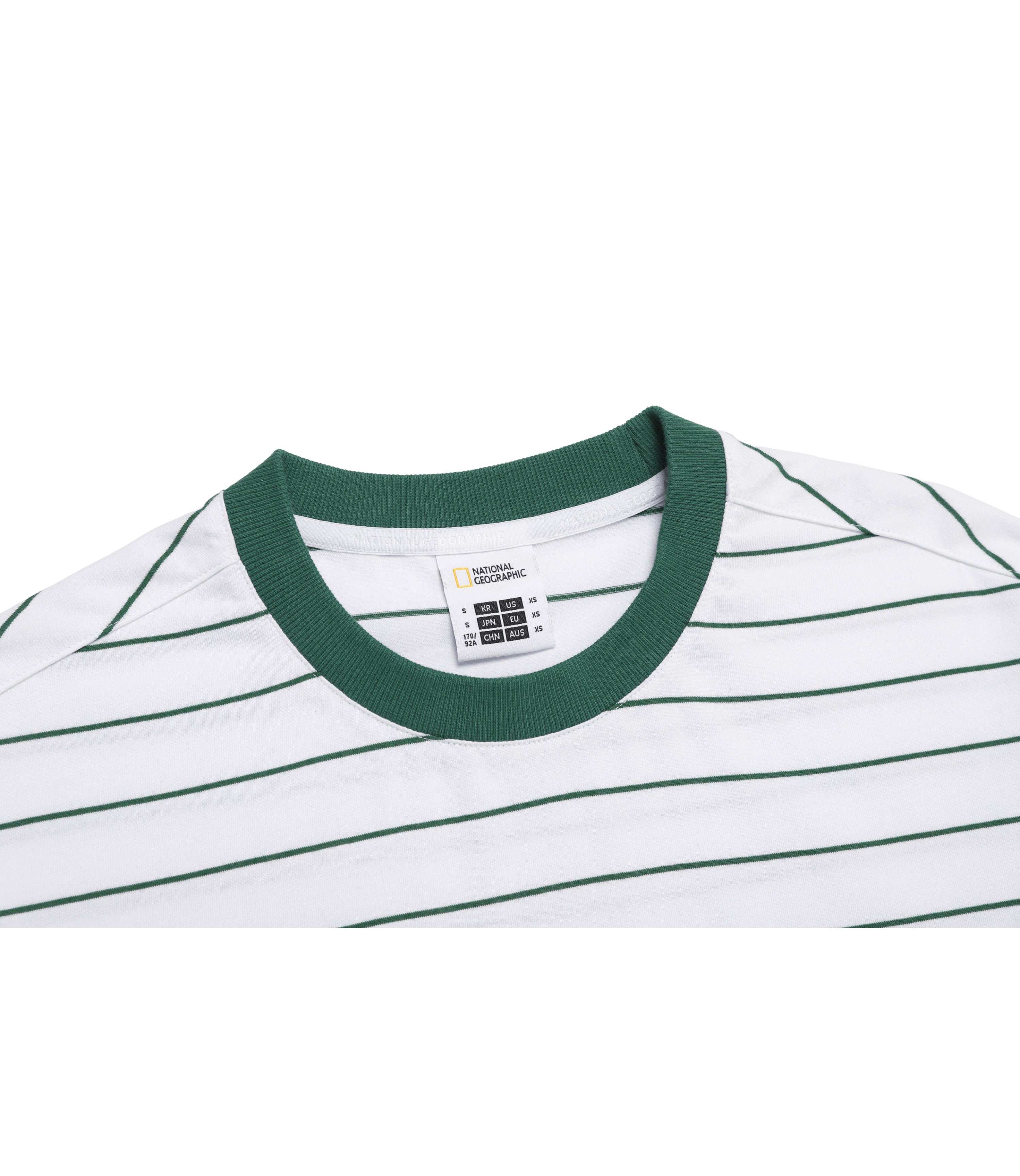 Unisex Stripe Semi-Overfit Short Sleeve Tee<br>GREEN HILLS