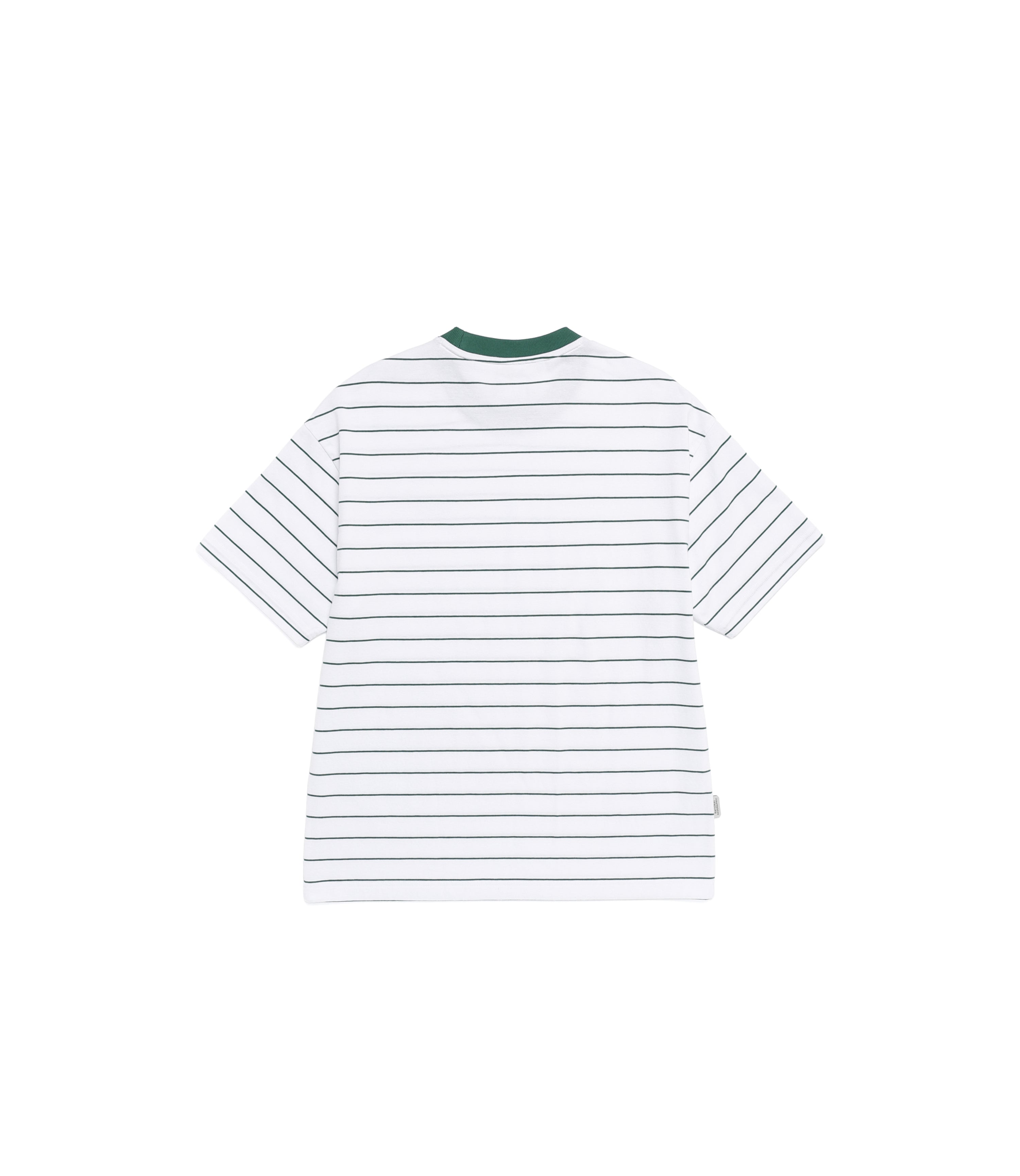 Unisex Stripe Semi-Overfit Short Sleeve Tee<br>GREEN HILLS
