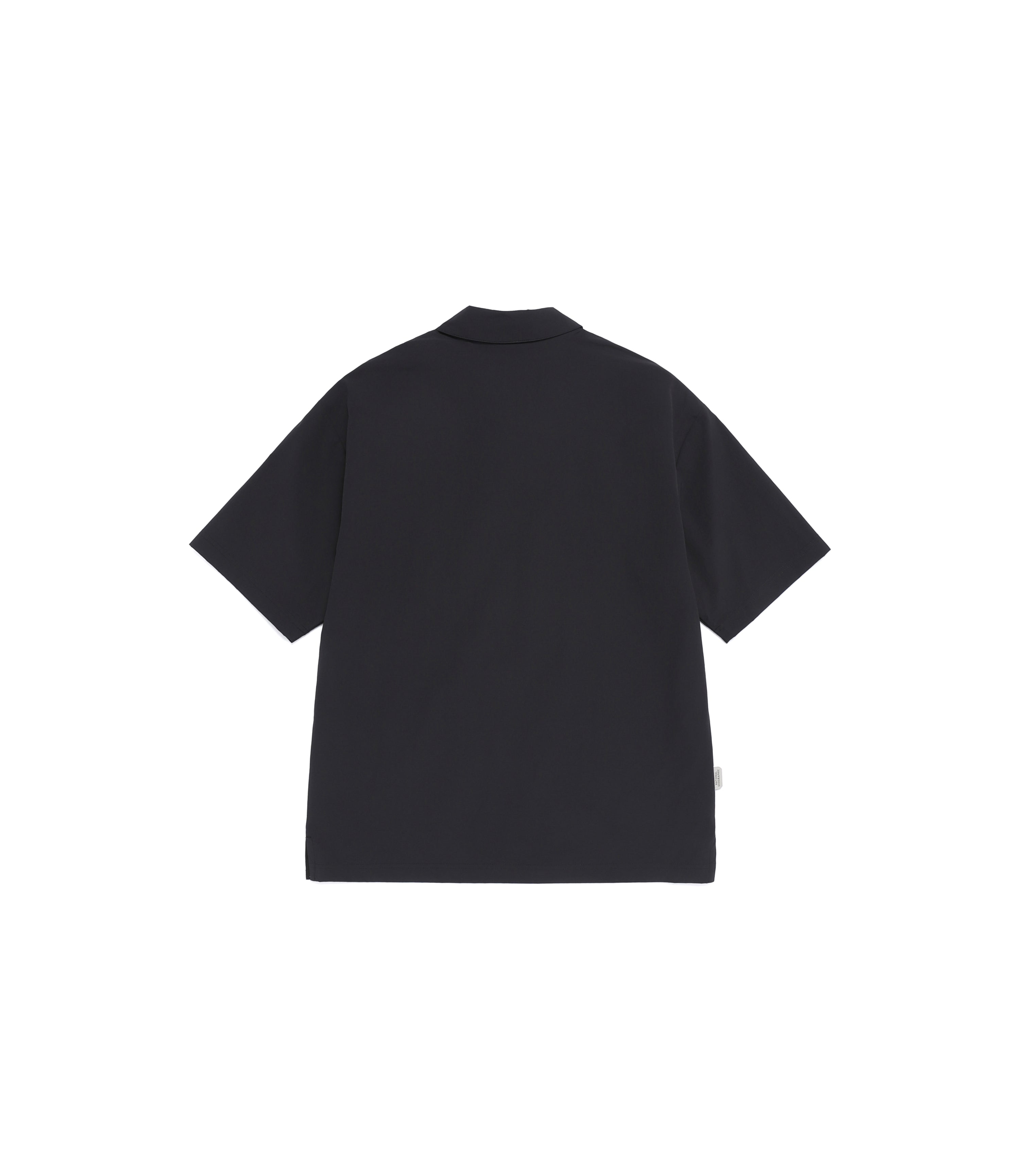 Unisex Freeze Stretch Semi-Overfit Short Sleeve Collar Tee<br>BLACK