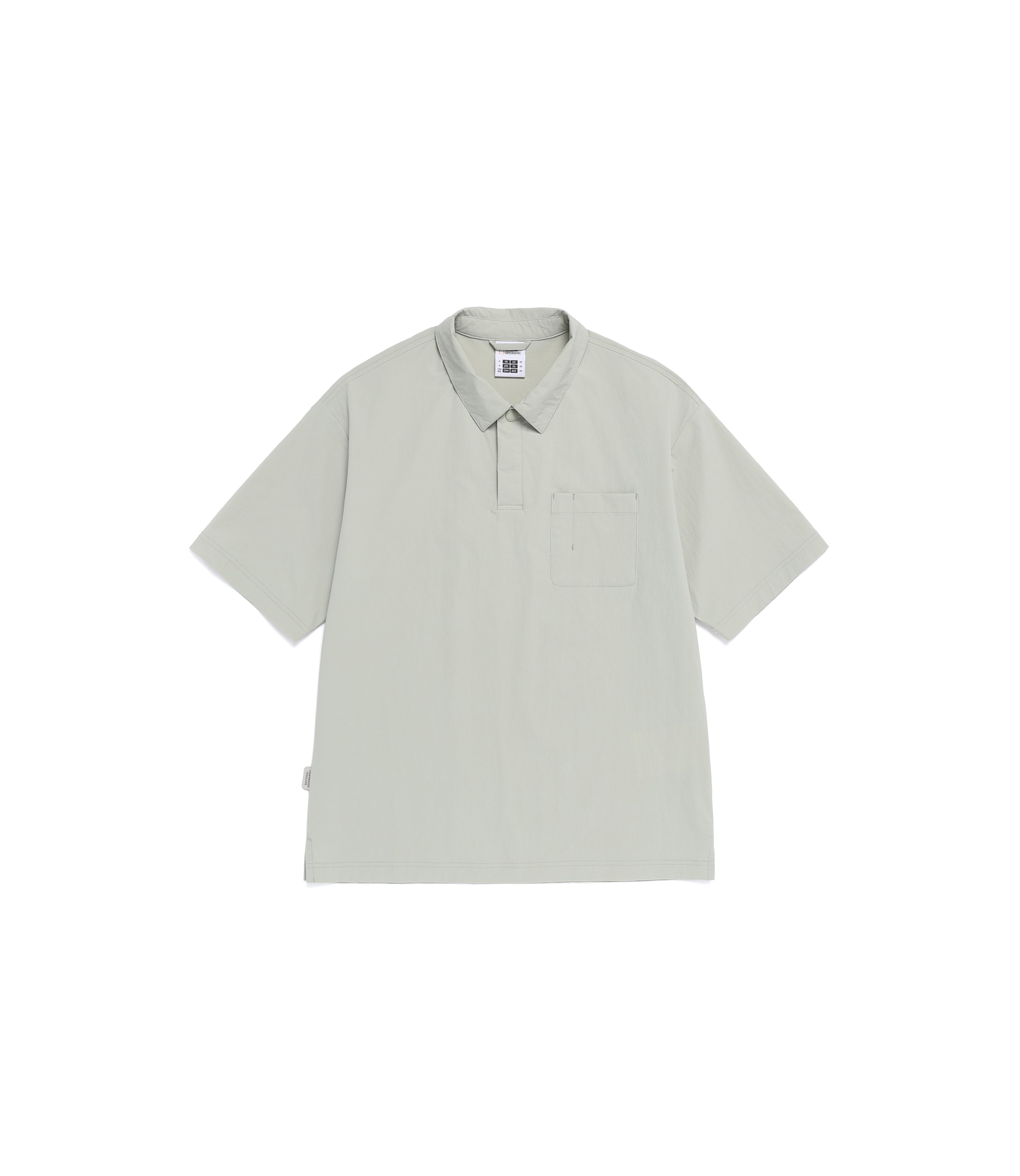 Unisex Freeze Stretch Semi-Overfit Short Sleeve Collar Tee<br>JADE