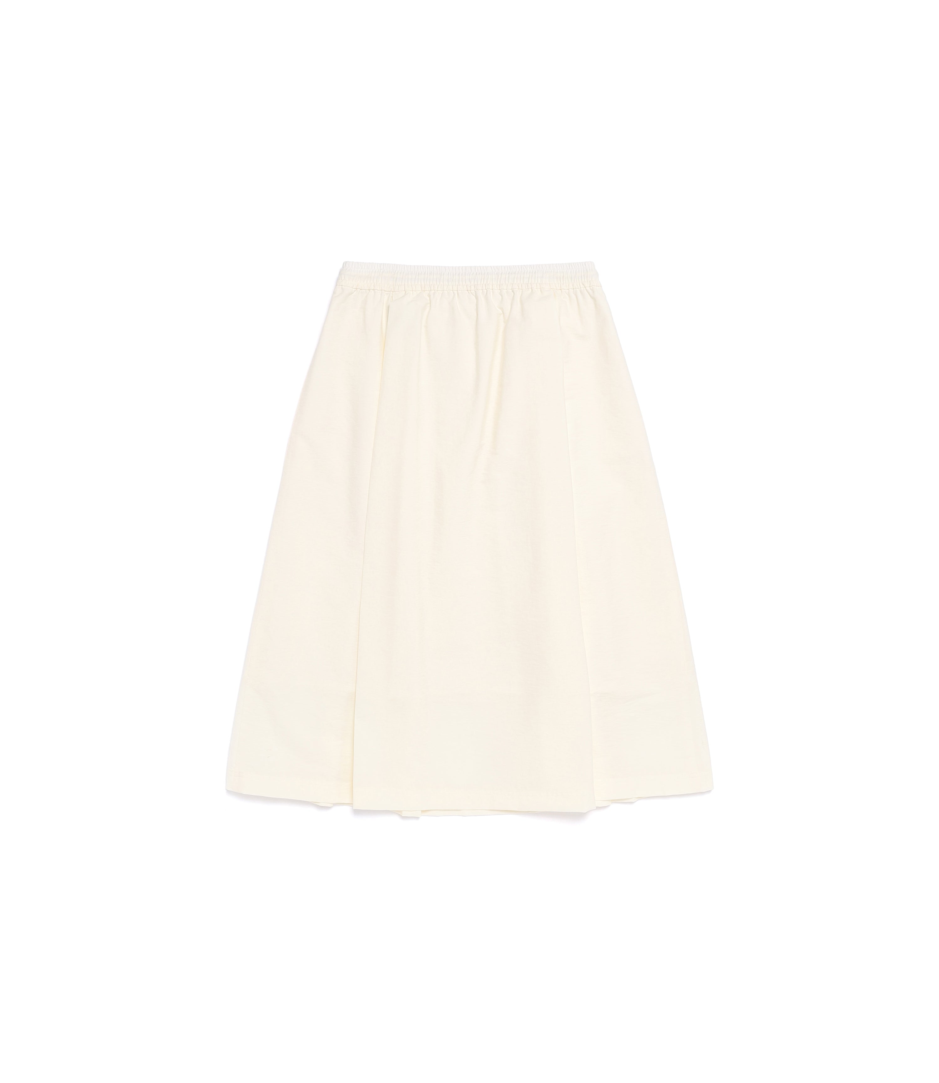 Women's Cotton A-Line Pleated Skirt<br>IVORY