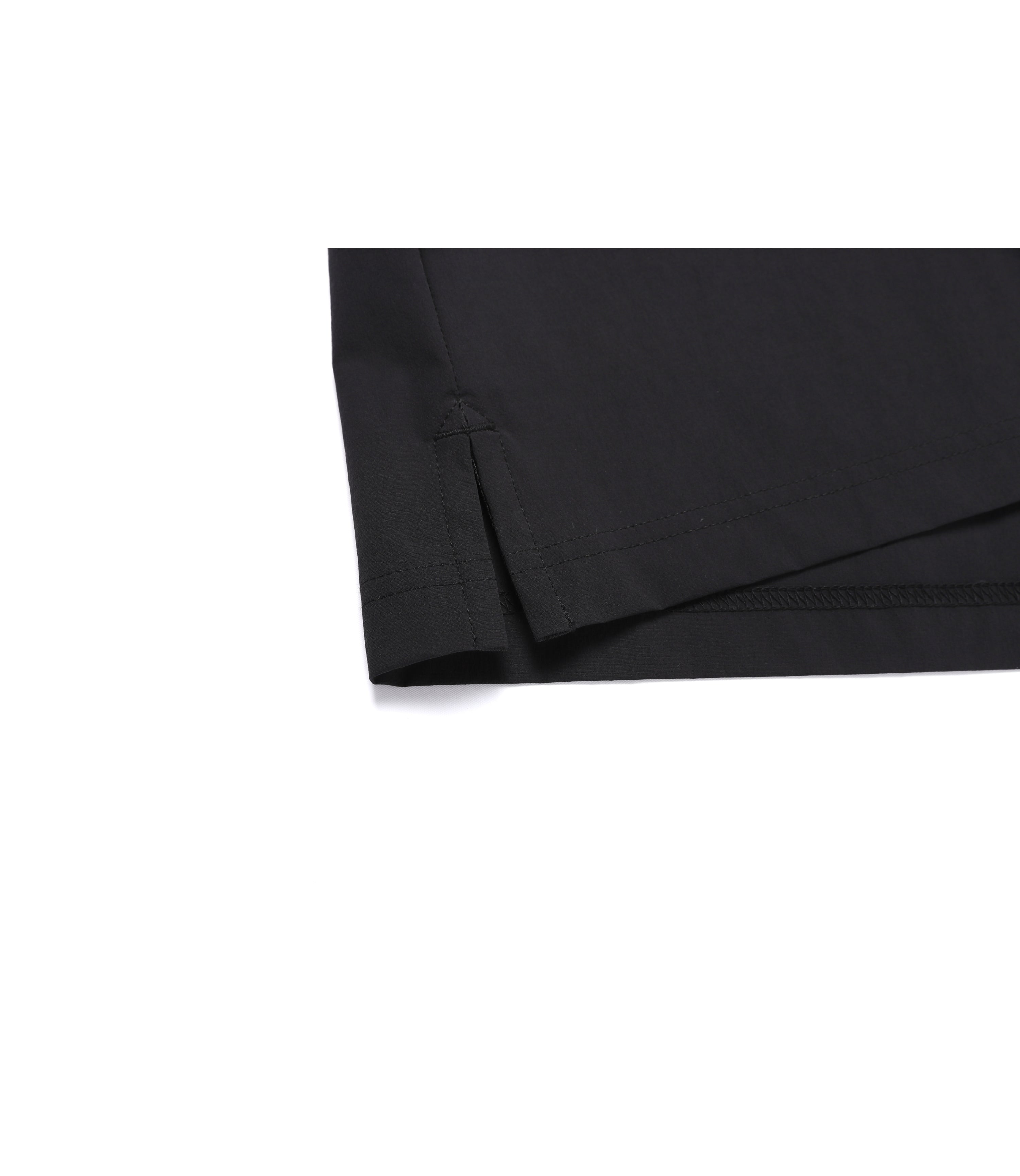 Unisex Freeze Stretch Semi-Overfit Short Sleeve Collar Tee<br>BLACK