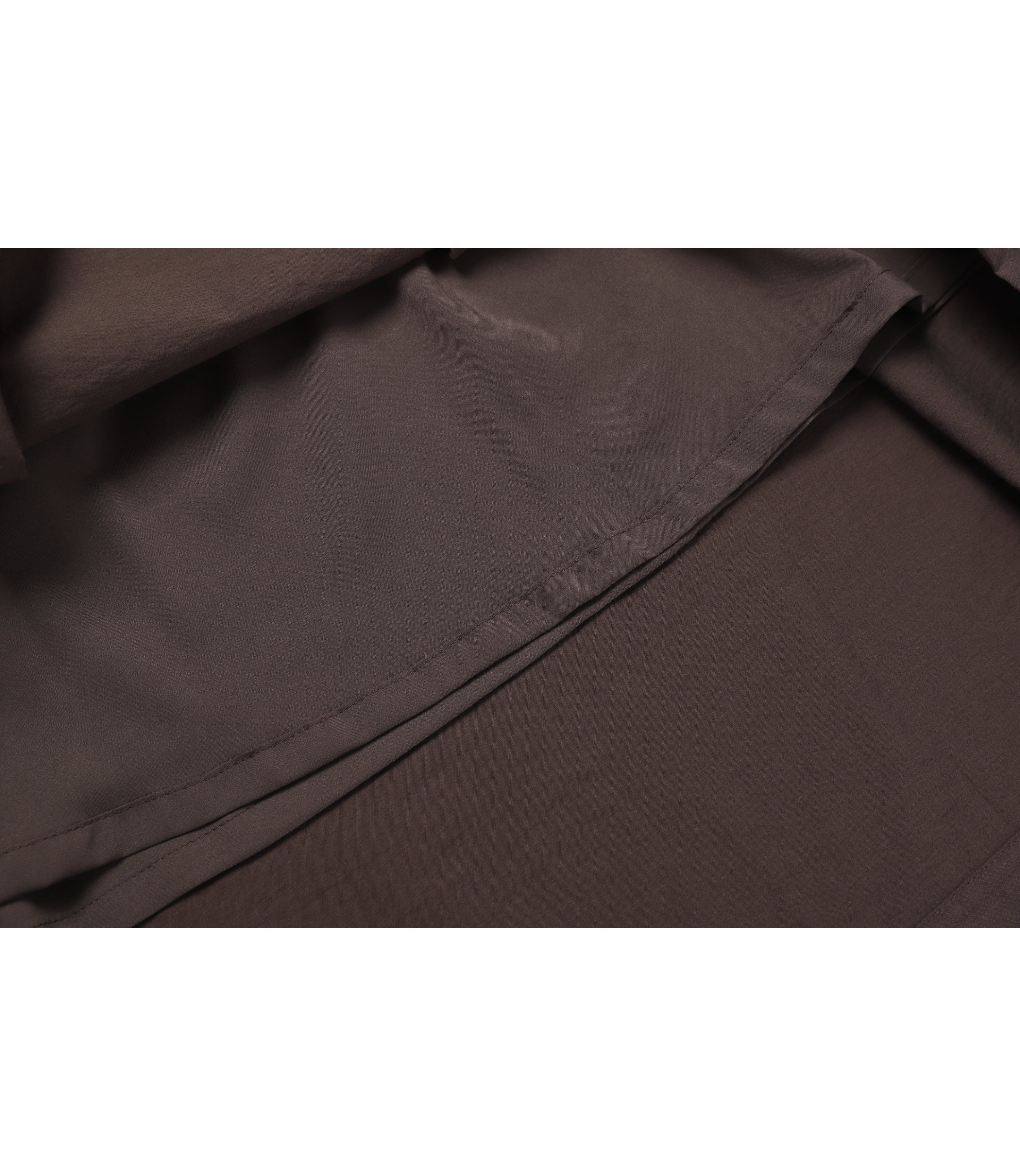 Women's Cotton A-Line Pleated Skirt<br>BROWN