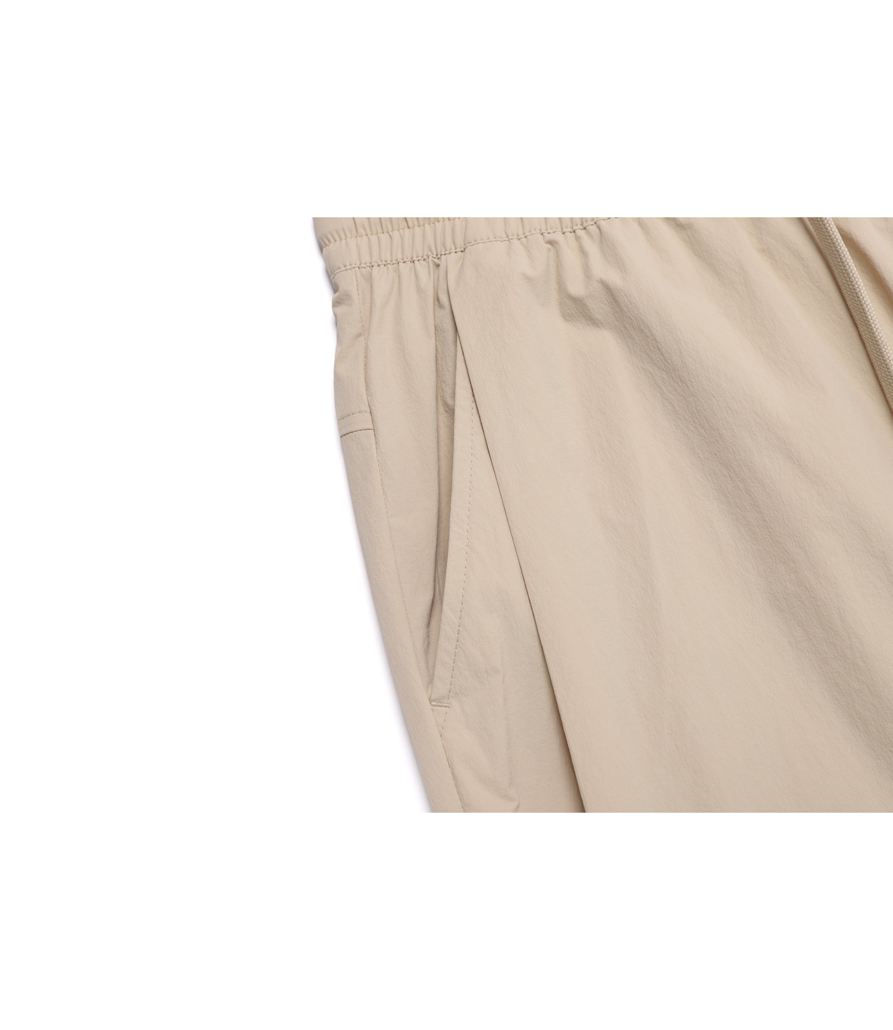 Unisex ADELIE Stretch One Tuck Semi-Loose Fit Straight Pants<br>L/BEIGE