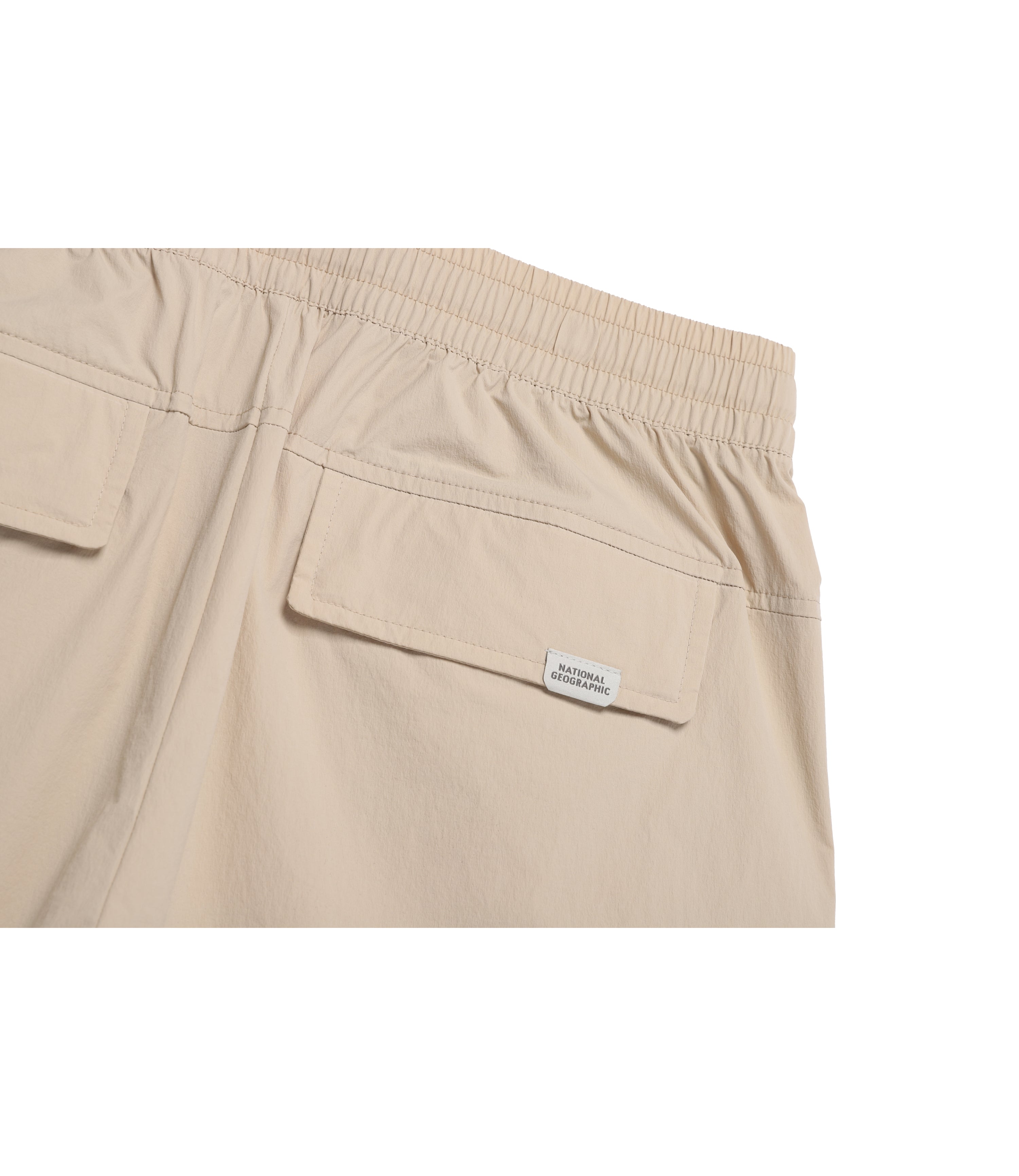 Unisex ADELIE Stretch One Tuck Semi-Loose Fit Straight Pants<br>L/BEIGE