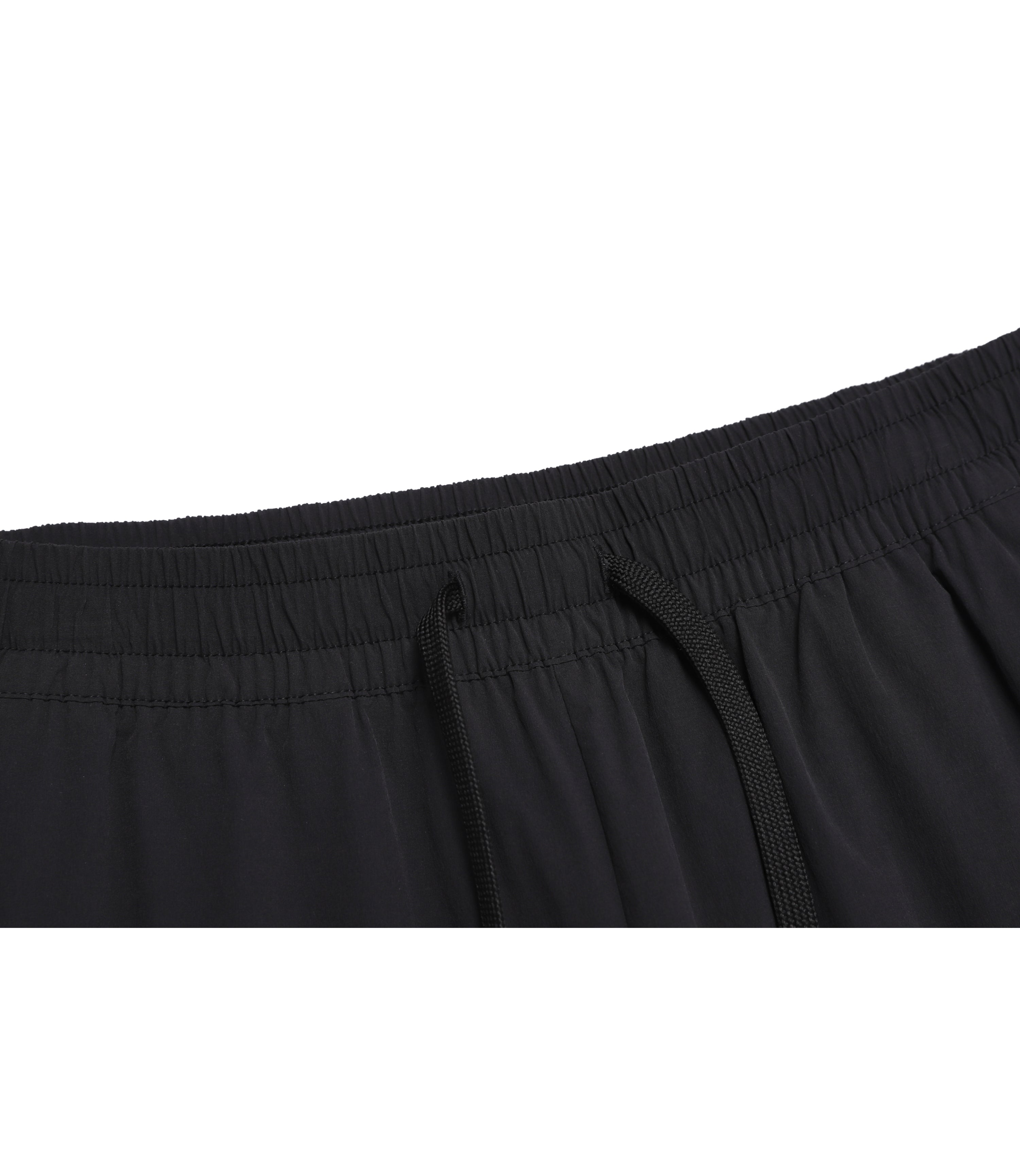 Unisex ADELIE Stretch One Tuck Semi-Loose Fit Straight Pants<br>BLACK