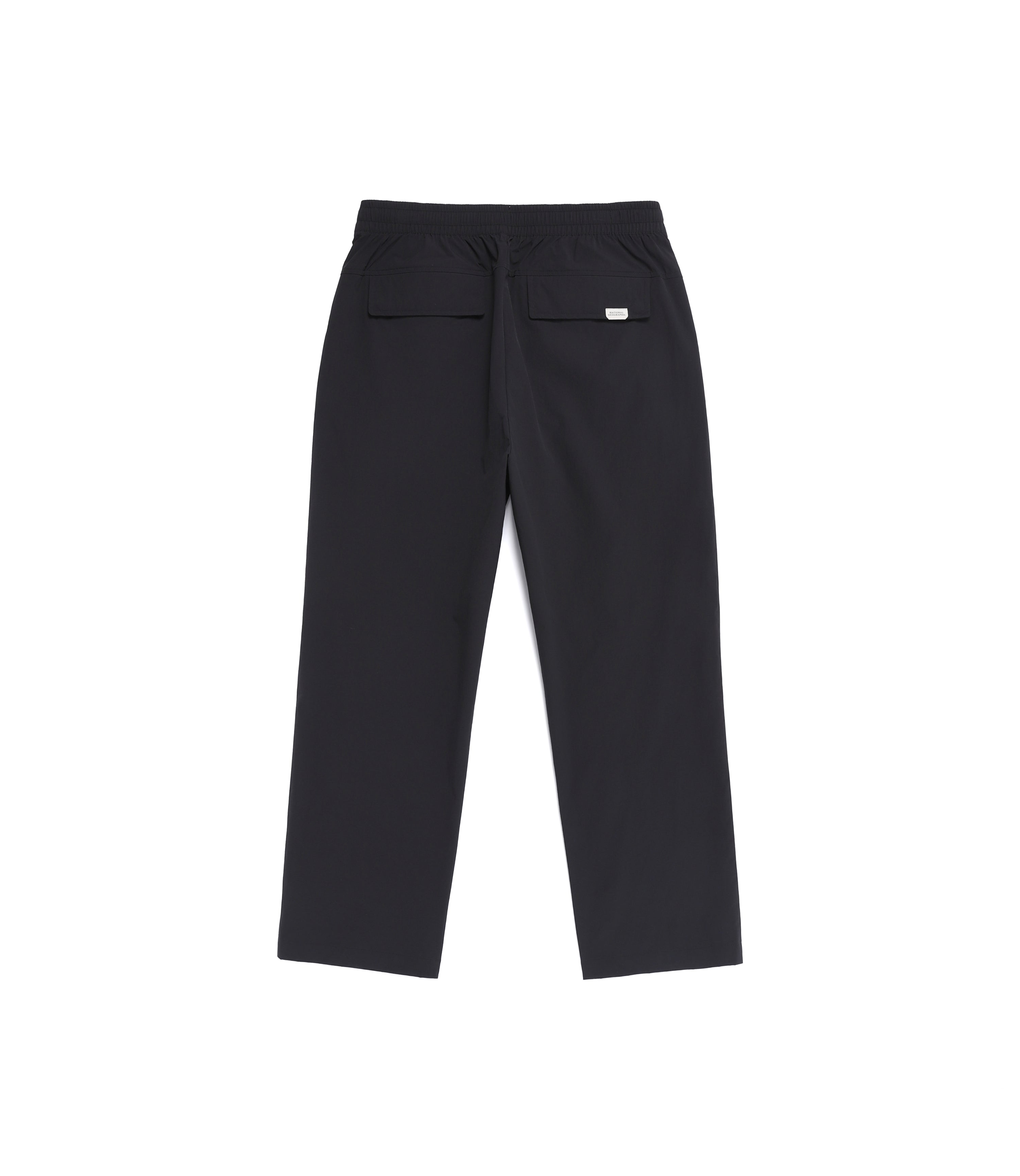 Unisex ADELIE Stretch One Tuck Semi-Loose Fit Straight Pants<br>BLACK