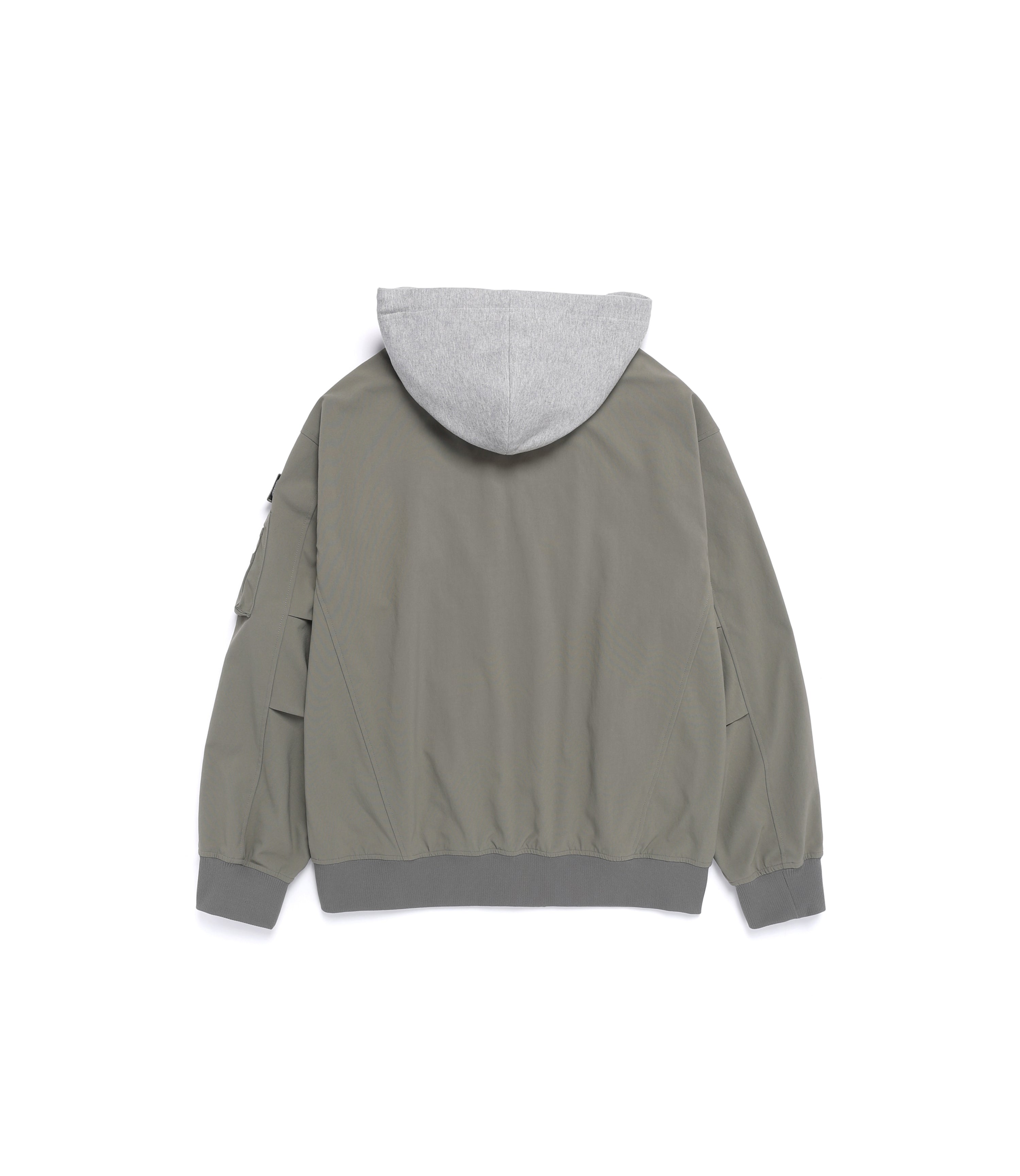 Men's LONTRA Detachable Hooded Jumper<br>G/KHAKI