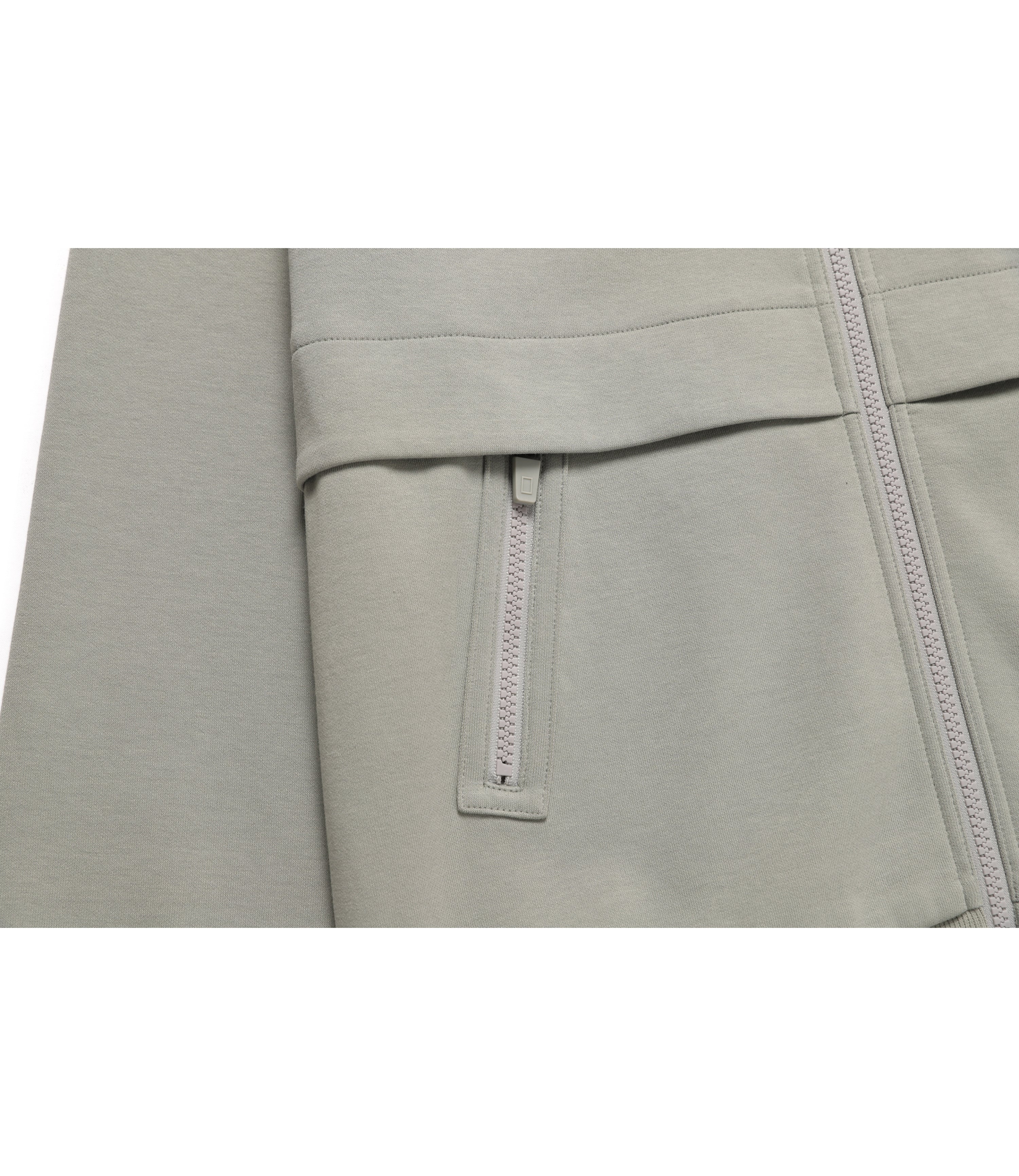 Unisex SOULION Pocket Zip-Up Hoodie<br>AGATE GREY