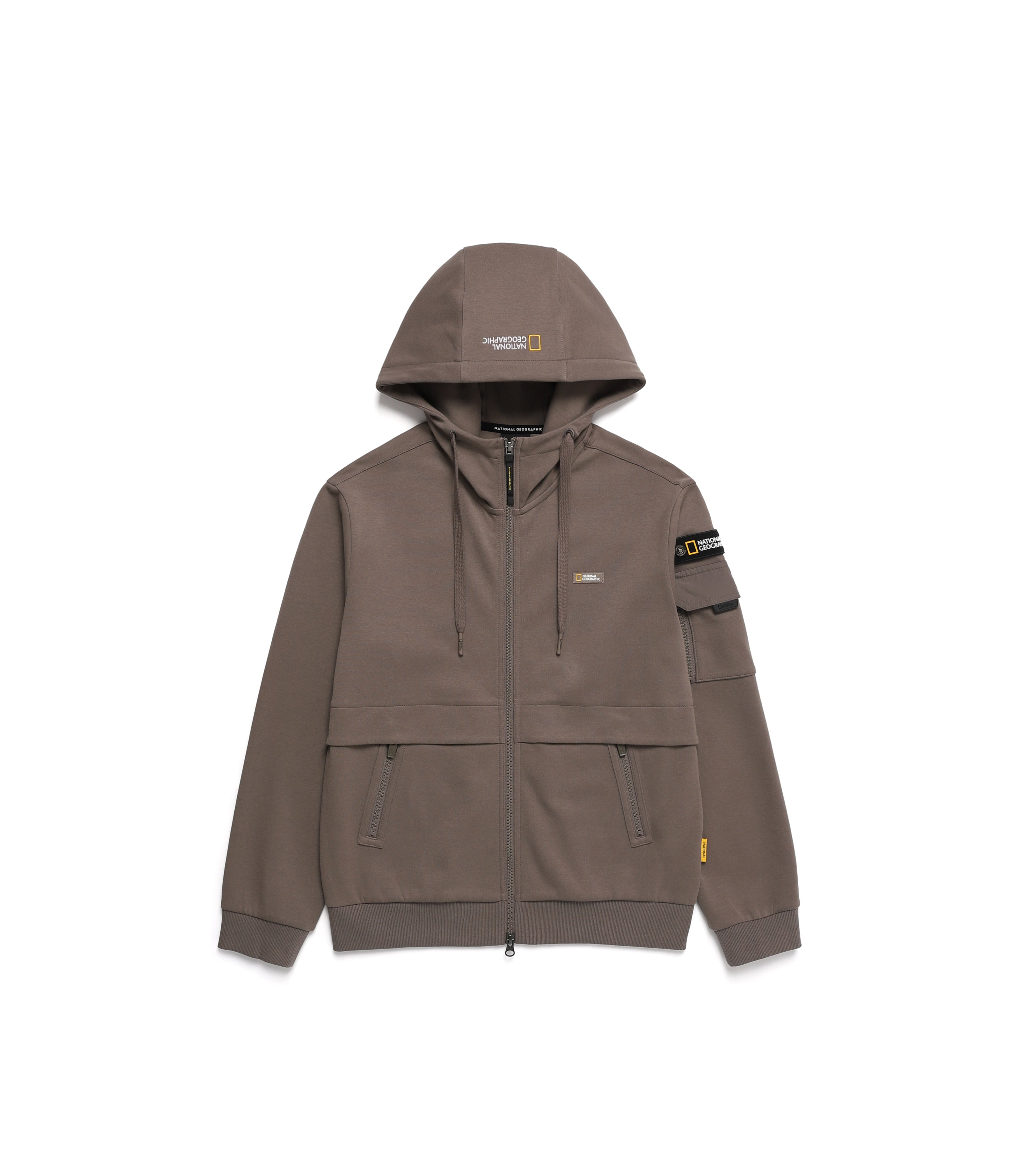 Unisex SOULION Pocket Zip-Up Hoodie<br>K/MOCHA