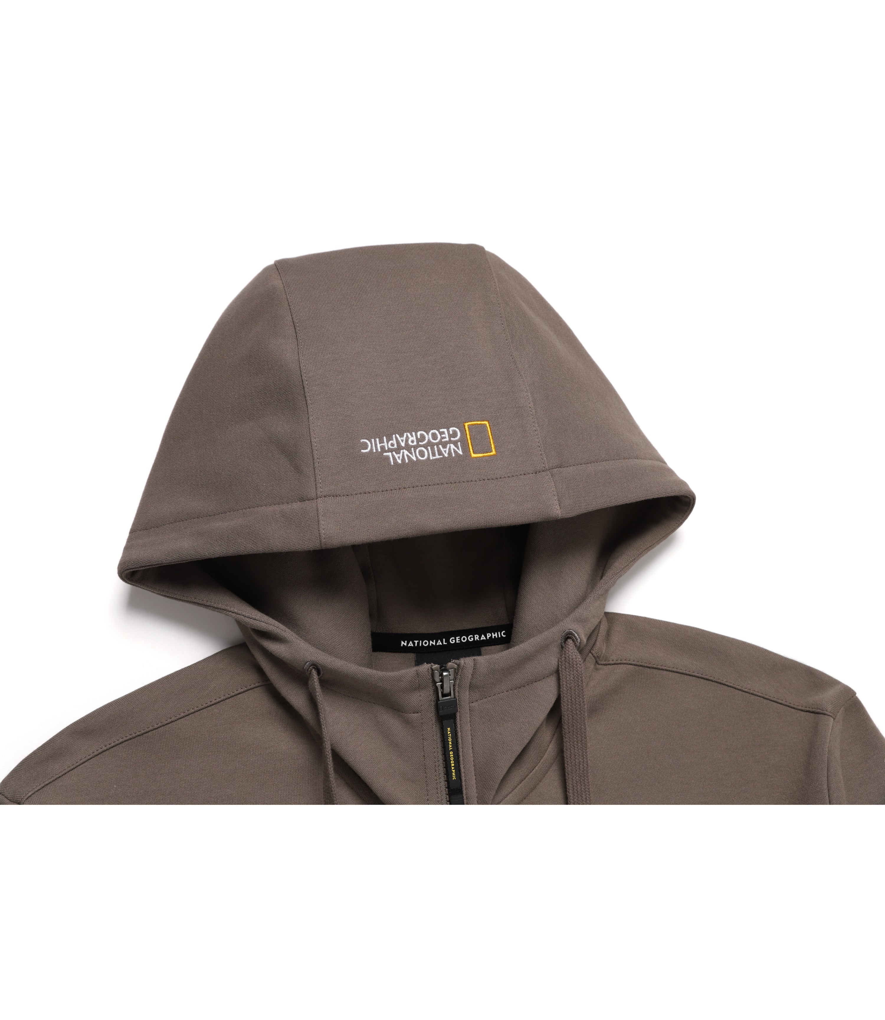 Unisex SOULION Pocket Zip-Up Hoodie<br>K/MOCHA