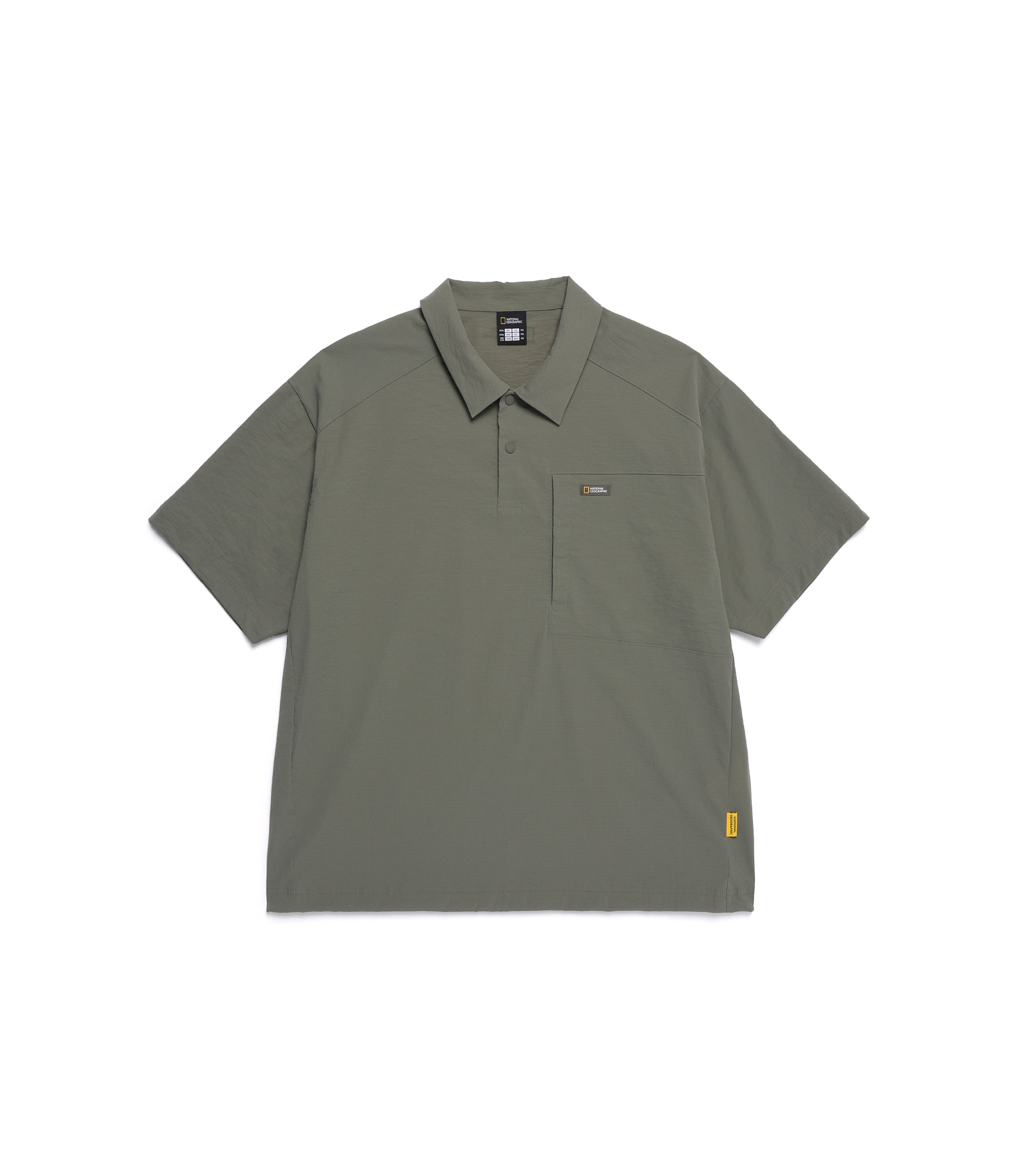 Men's Frozen Cube Short Sleeve Collar Tee<br>KHAKI