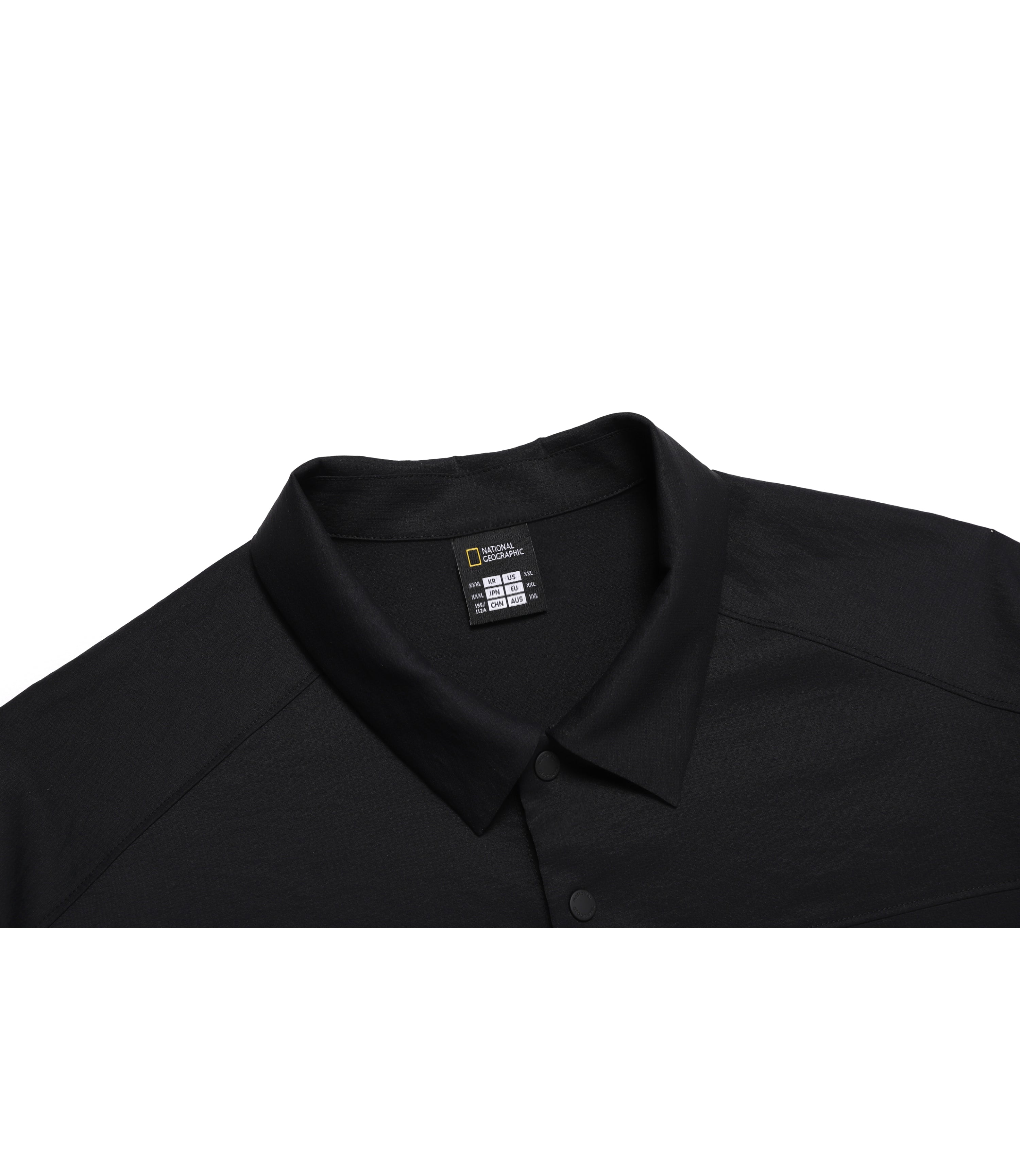 Men's Frozen Cube Short Sleeve Collar Tee<br>CARBON BLACK