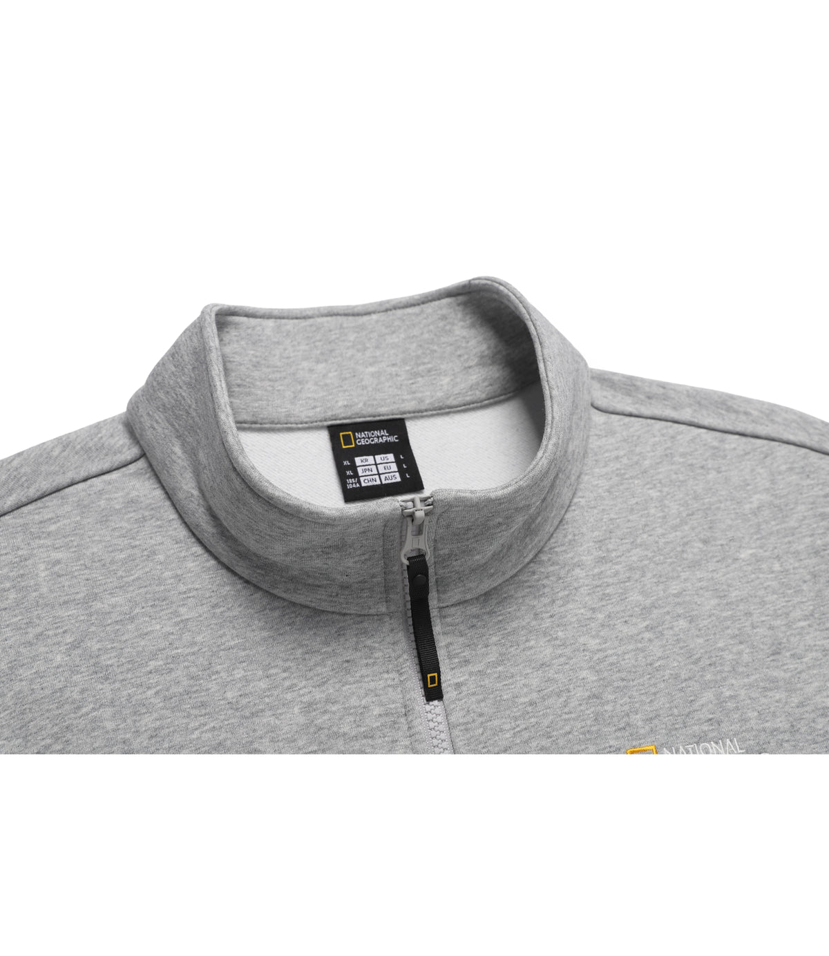 Unisex Fleece Half Zip-Up Sweatshirt<br>M/GREY