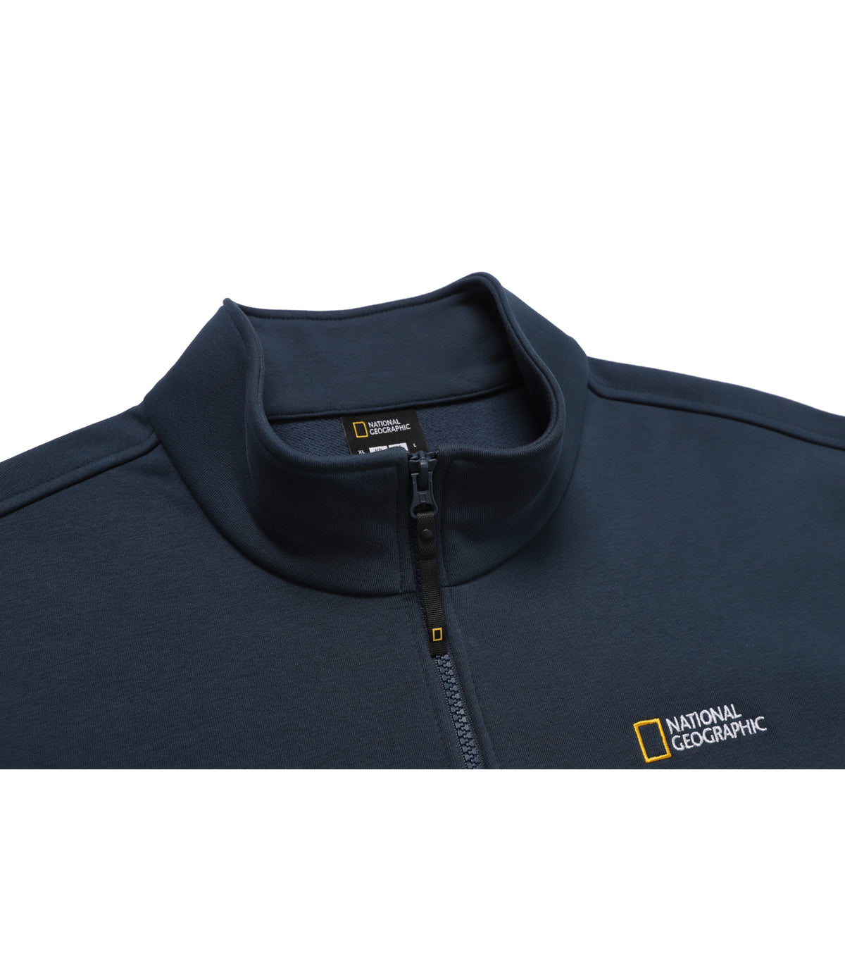 Unisex Fleece Half Zip-Up Sweatshirt<br>BLUE NAVY